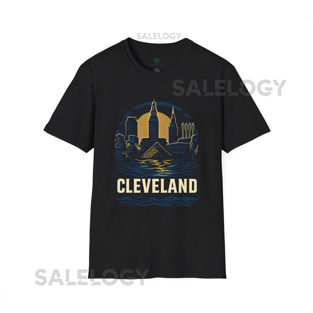 Cleveland Hockey Skyline T-Shirt City Pride Softstyle Tee_319