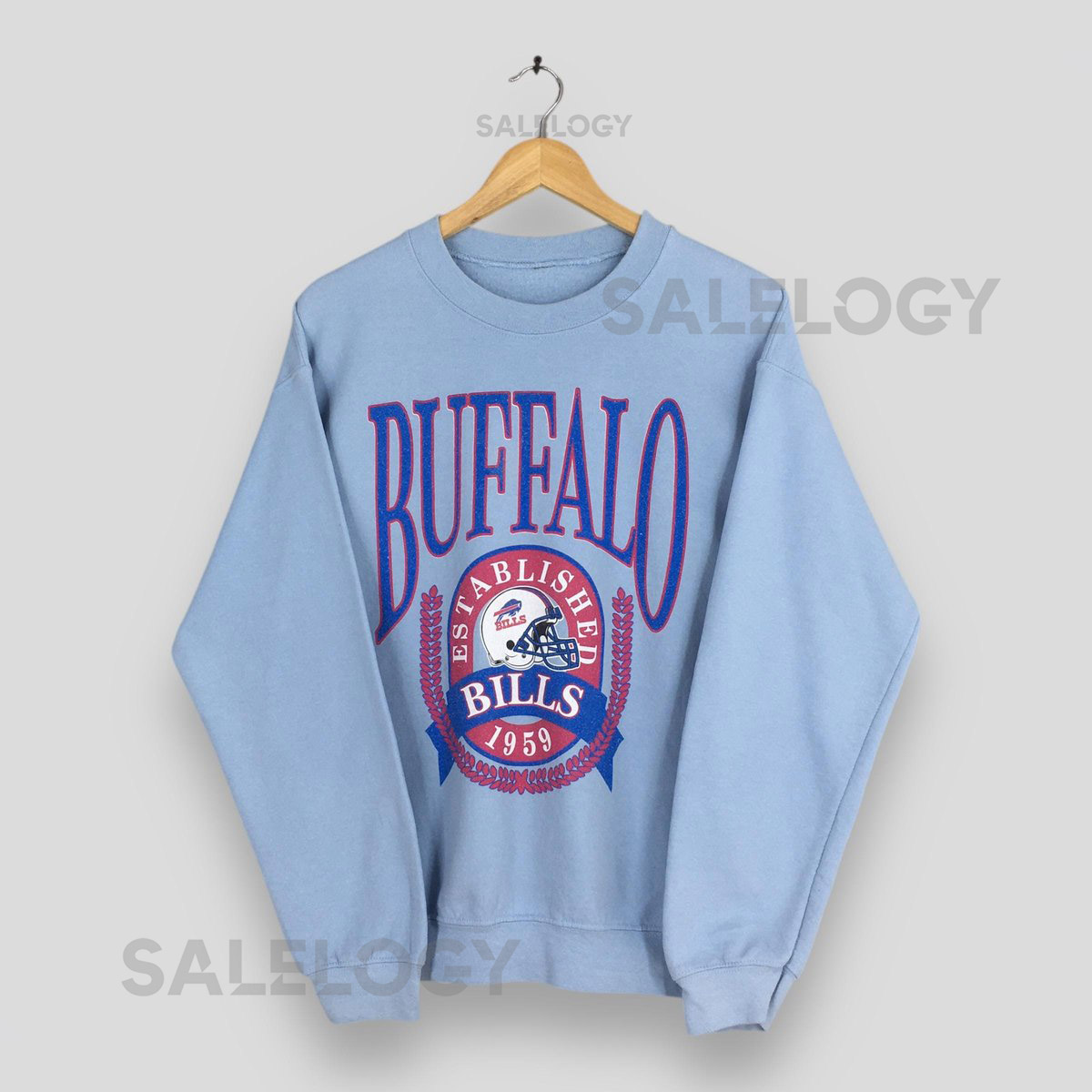 Vintage Buffalo Bills NFL Blue Sweatshirt Medium Buffalo Bills Printed Logo Crewneck Buffalo Bills National Football Sweater Bills Jumper M_1002