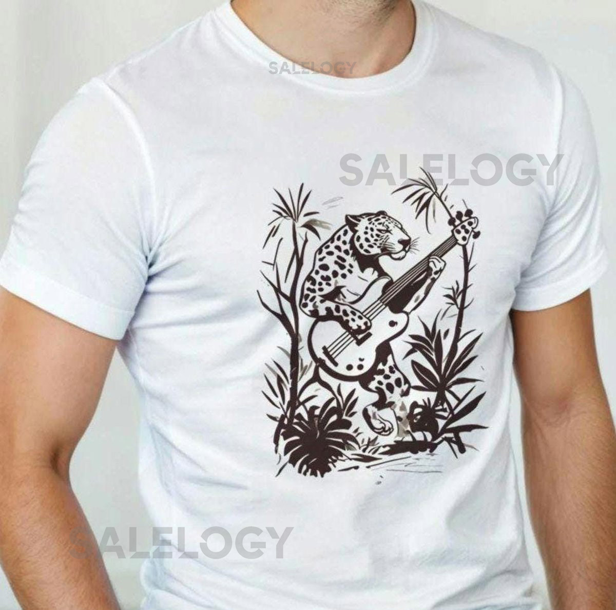 Jaguar Guitar Graphic Tee Heavyweight Cotton Musician T_703