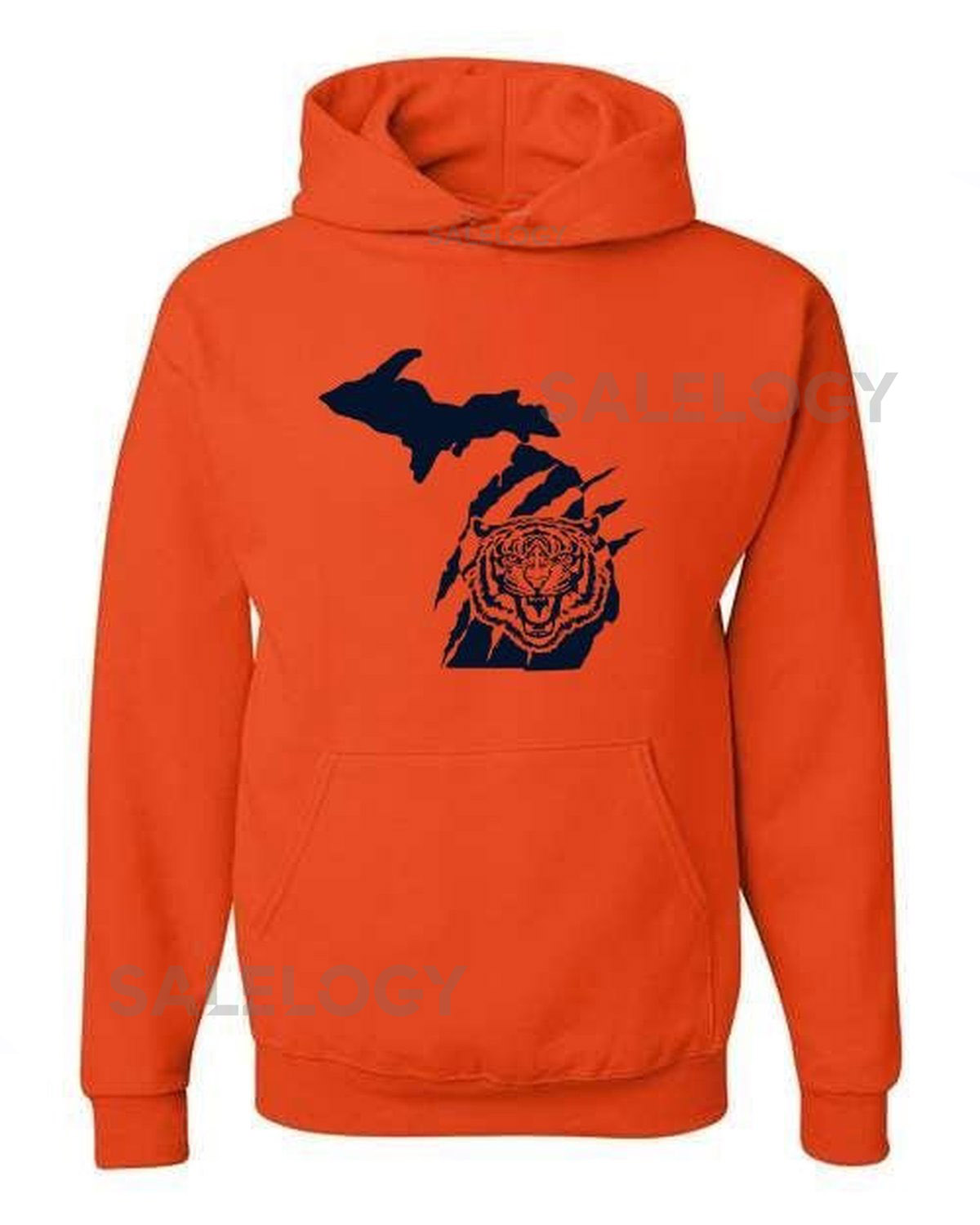Detroit Tigers Orange Hoodie_248
