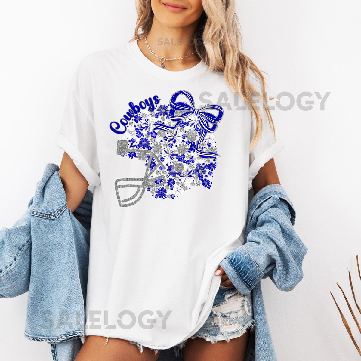 Dallas Floral Football Helmet T-Shirt Dallas Cowboys Shirt Lets Go Cowboys Cropped Shirt NFL Shirt Cowboys Game Day Shirt Super Bowl_193