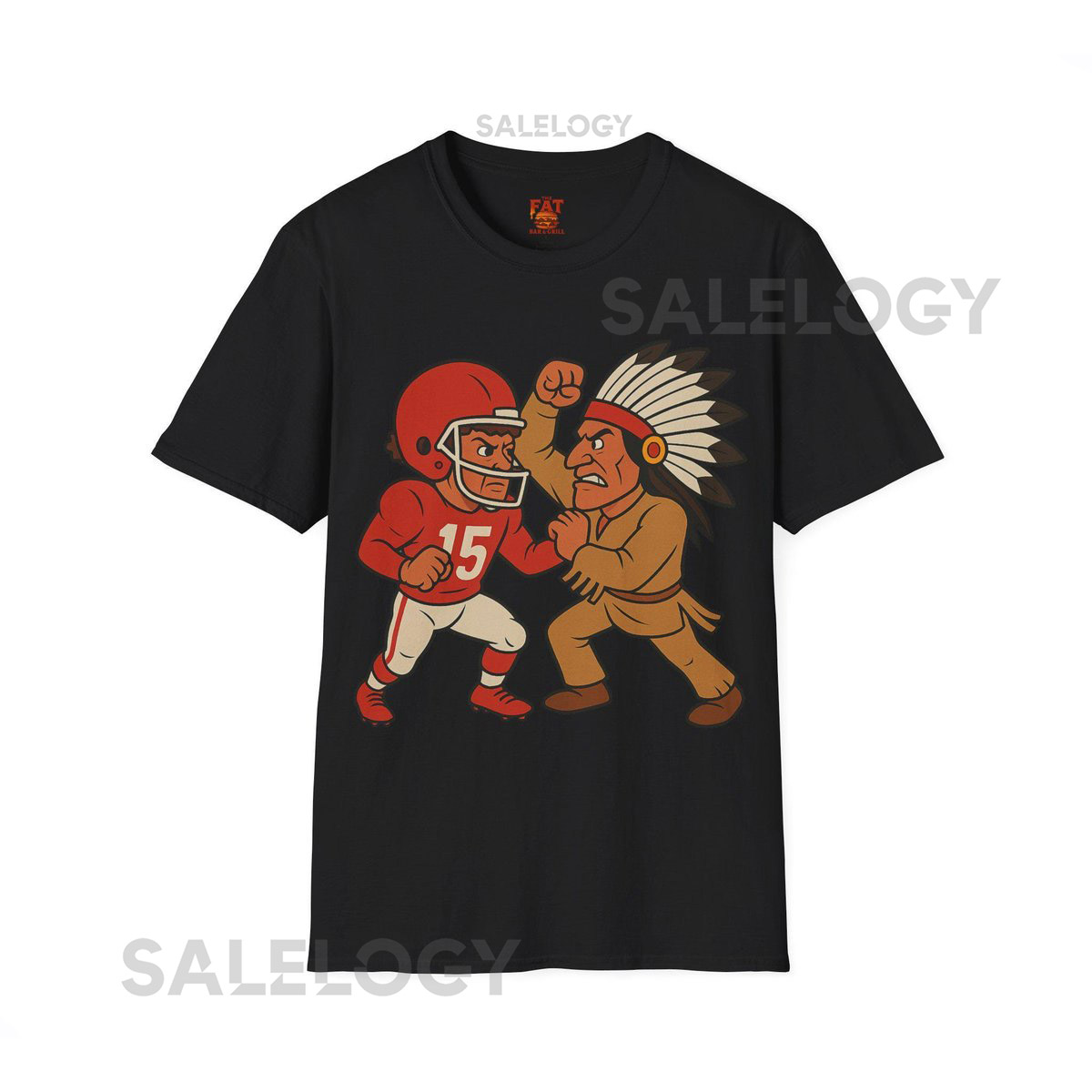 Football Player and Chief Unisex Softstyle T-Shirt Football Fan Apparel Sports Tee NFL Clothing Gift Team Shirt_148