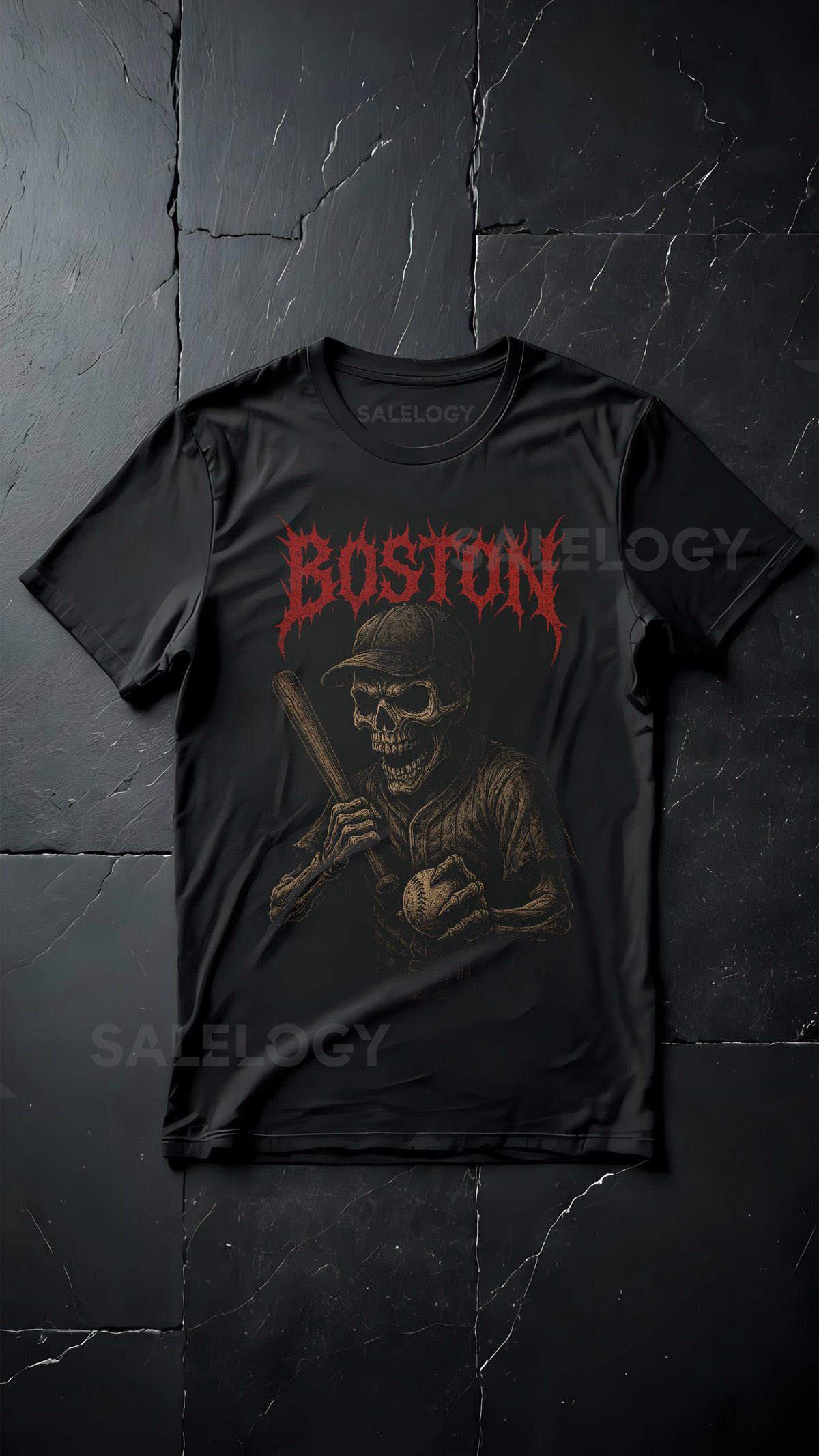 Boston Red Sox Metal Band T-Shirt Unisex Vintage Baseball Tee_201