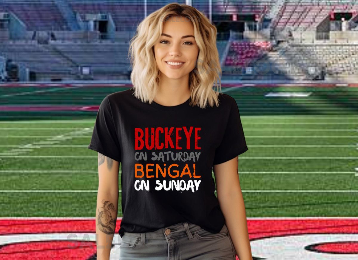 Bengals Buckeyes shirt Buckeyes Bengals Saturday Sunday jersey Game Day Apparel Ja'Marr Chase Sports Team Tee Cincinnati Ohio State_200