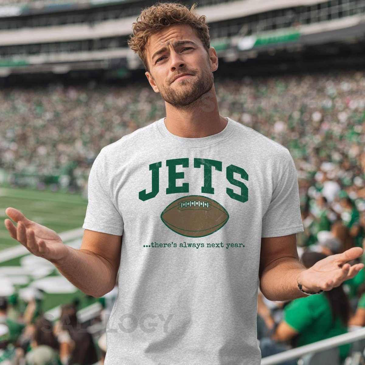 Funny Jets Football Fan T Shirt 'There's Always Next Year'_173