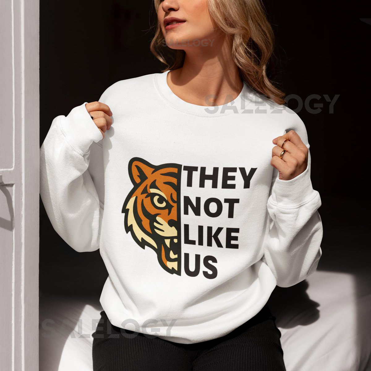 Best Selling They Not Like Us Cincinnati Bengals Sweatshirt Fall Football Outfit Cozy Season Trending Now Game Day Shirt_204