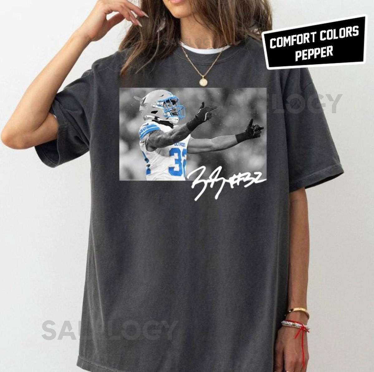 Brian Branch Middle Finger Celebration Comfort Colors Shirt Football Y2k Rap Tee Detroit Football Vintage T-Shirt Football Game Day Shirt_49