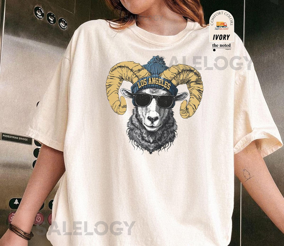 Comfort Colors Los Angeles Football Mascot Style Shirt Retro Rams Game Day T-Shirt Vintage LA Football Tee Rams Fan Gift Top_109