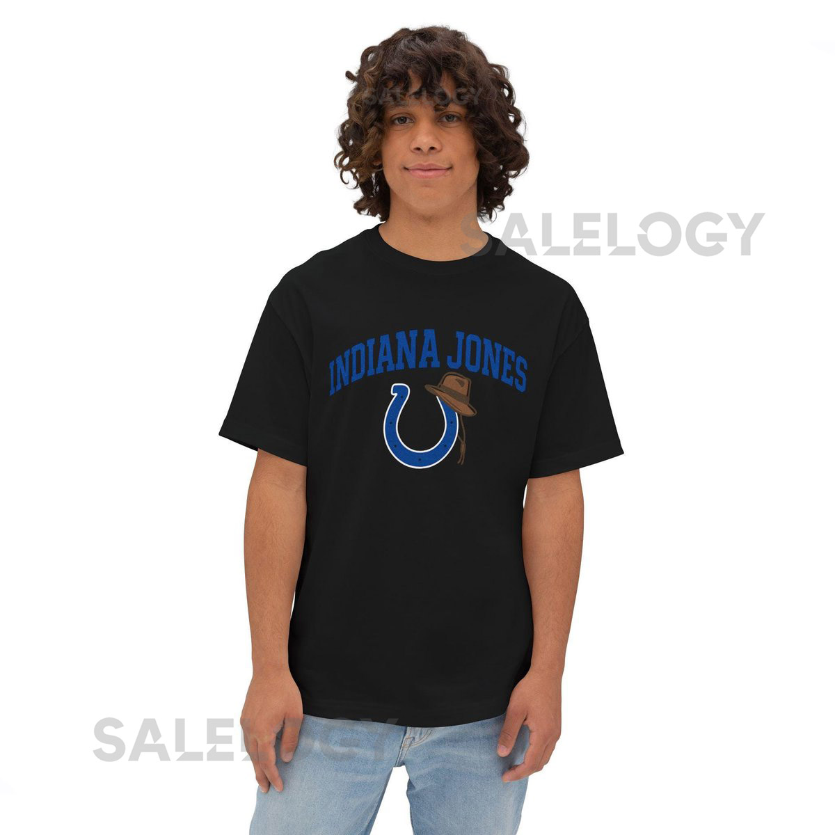 Vintage Indiana Colts Tee Daniel Jones Oversized Bo_974