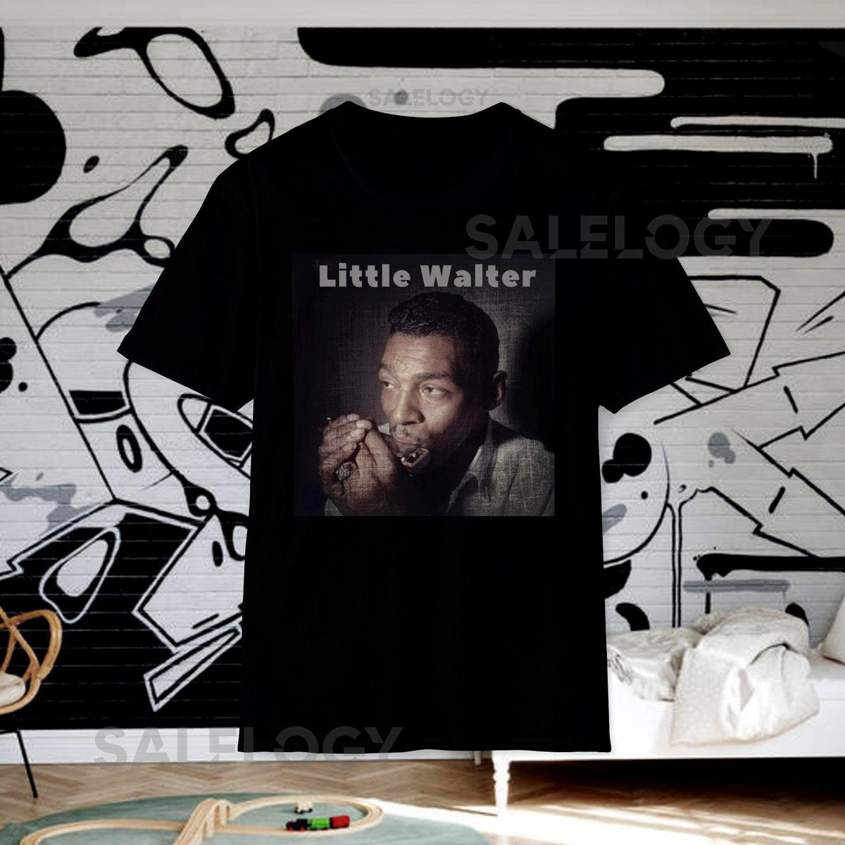 LlL WaIter Shirt Chicago Blues Harmonica Harp Singer muddy waters howlin wolf jukes robert johnson guitar 50s delta_257