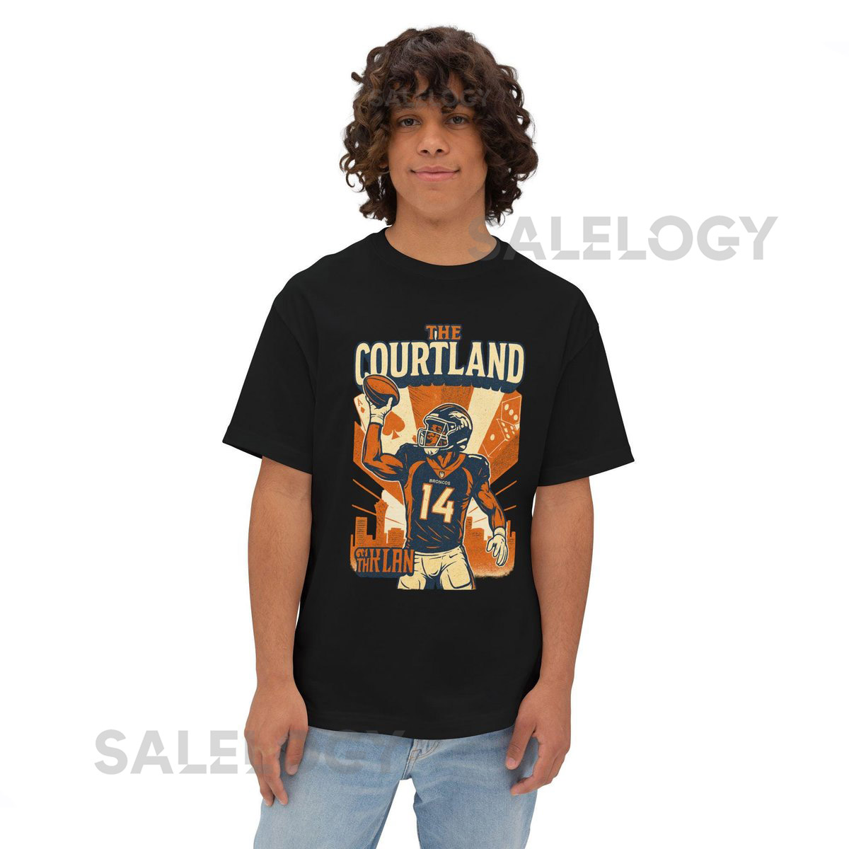 Denver Broncos Courtland Sutton Parody Tee Unisex Boxy Cotton T-Shirt_299