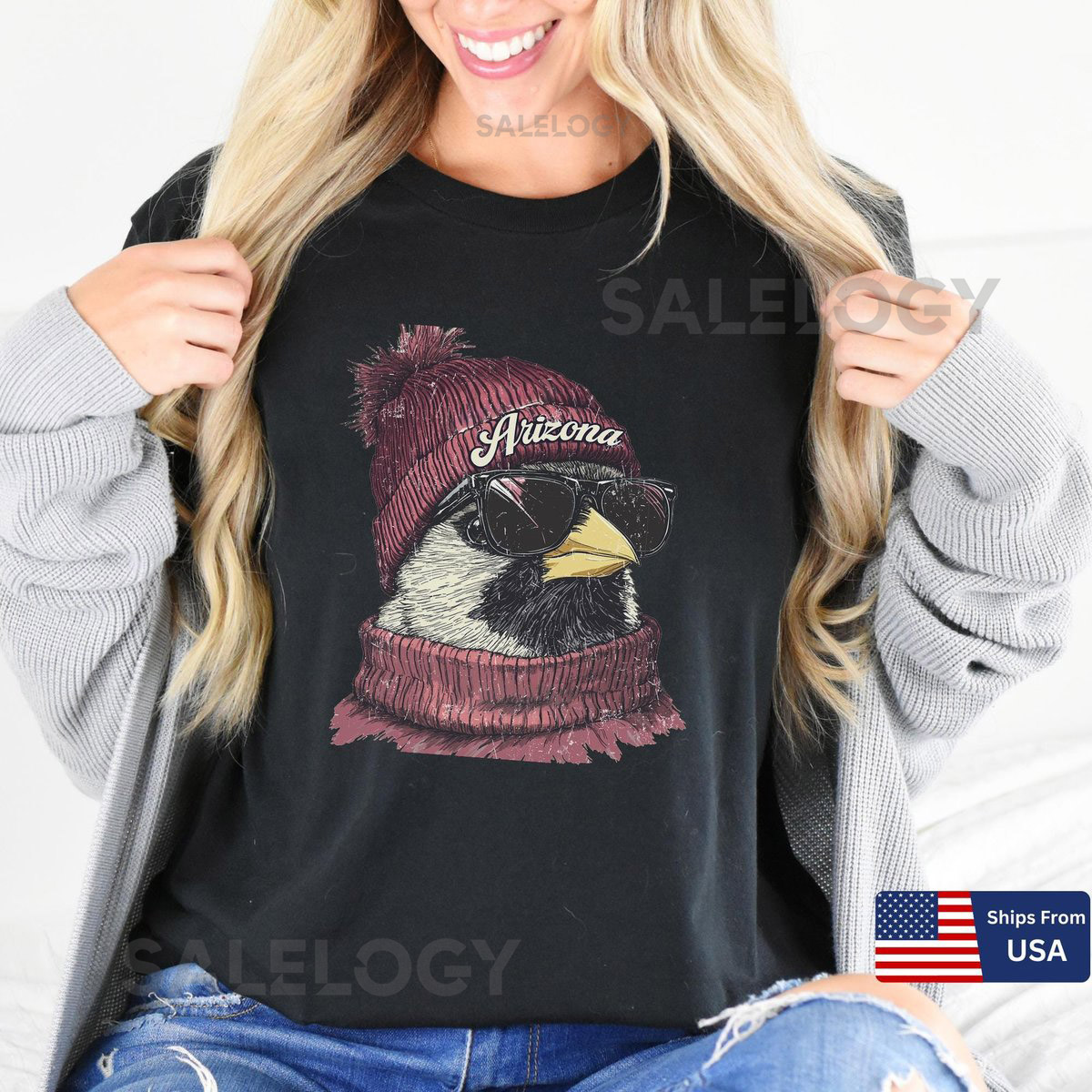 Arizona Football Bird T-Shirt Funny Penguin Fan Tee Cool Bird Graphic Arizona Sports Streetwear Trendy Fan Shirt_55