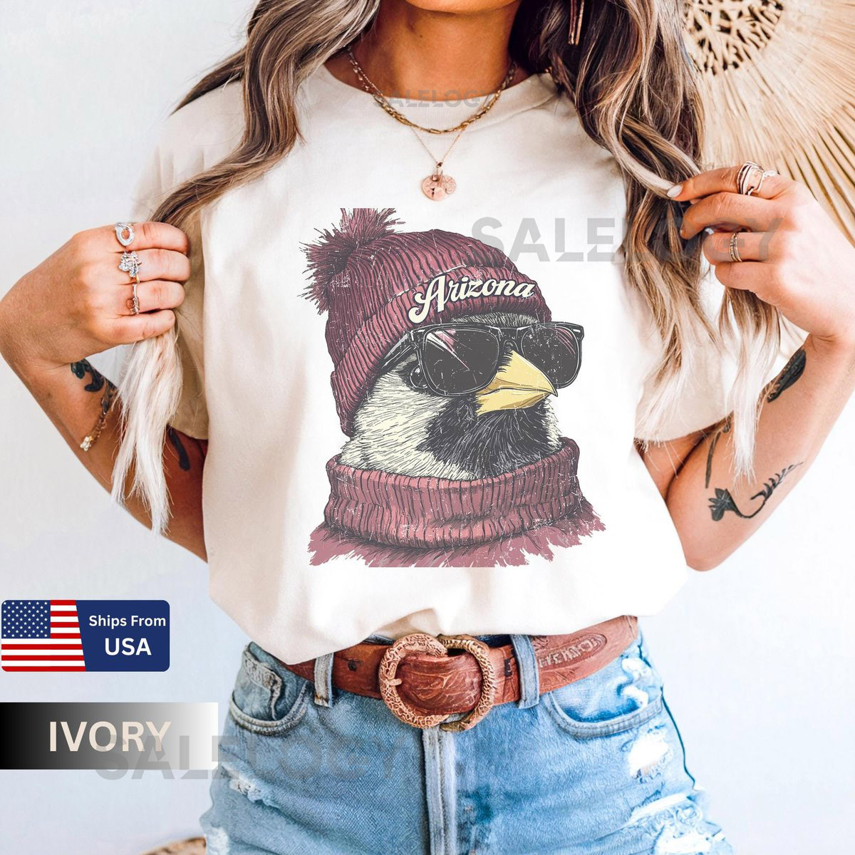 Arizona Football Bird Comfort Colors Sweatshirt Funny Penguin Fan Crewneck Cool Bird Graphic Arizona Sports Pullover_54