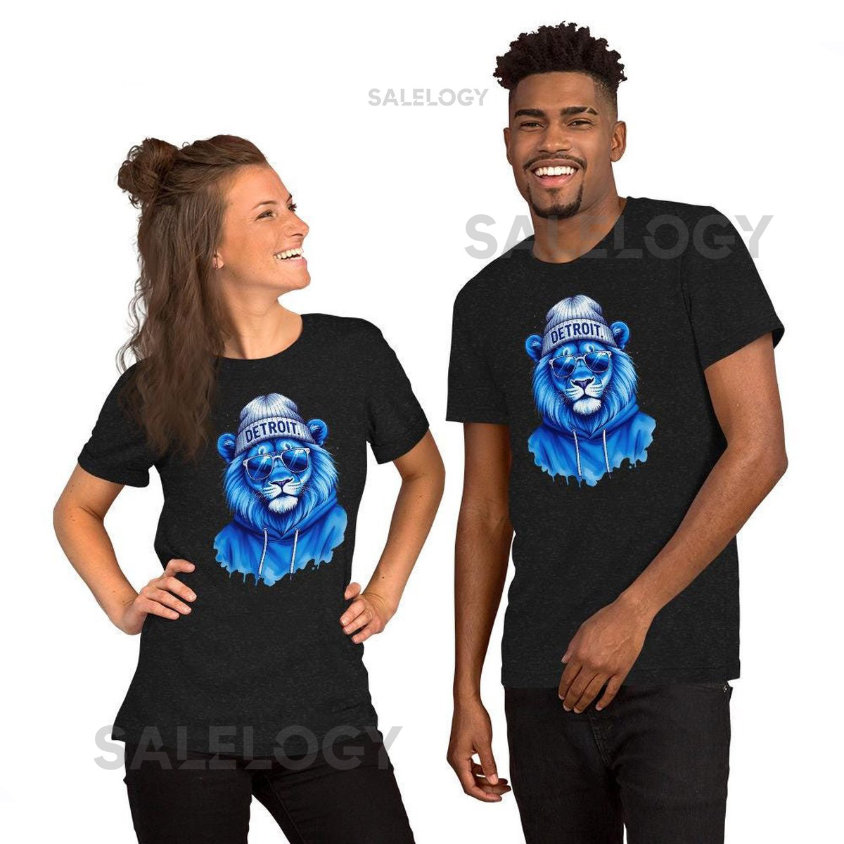 Detroit Lion Graphic T-Shirt Urban Spirit Animal Tee_180