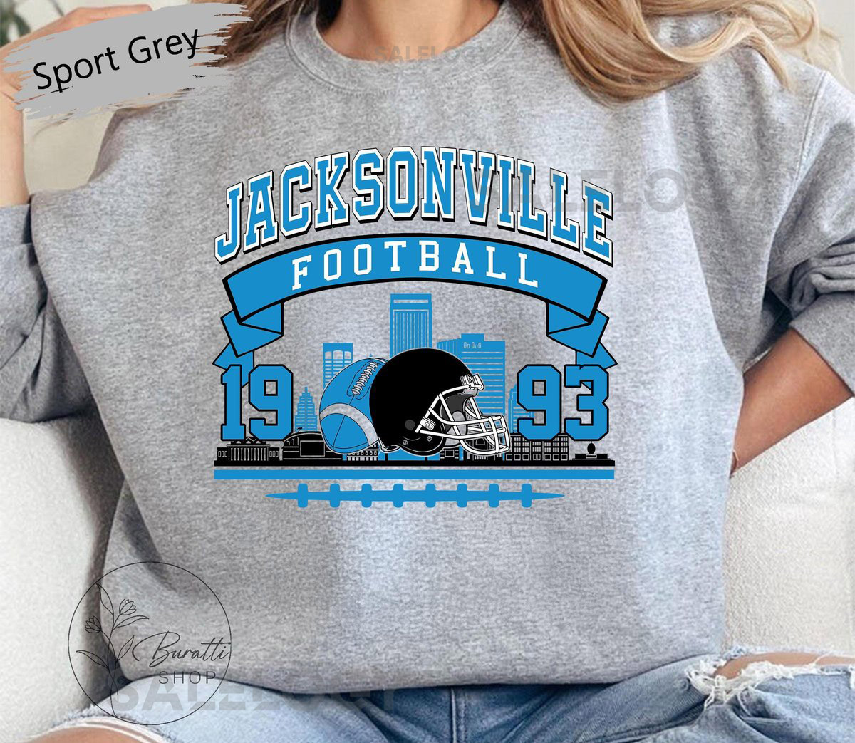 Vintage Jacksonville Football Sweatshirt Retro Vintage Jacksonville Football Gift Unisex Hoodie Sunday Football gift Mascot Game Da_1004