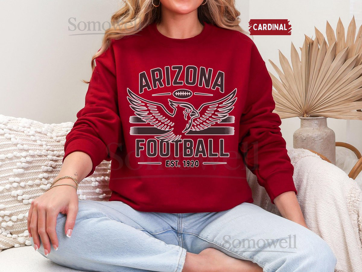 Vintage Arizona Football Sweatshirt Retro Sports Crewneck Jumper Football Fan Gift Arizona Unisex Sweatshirt Athletic Team Sweater Cozy_980