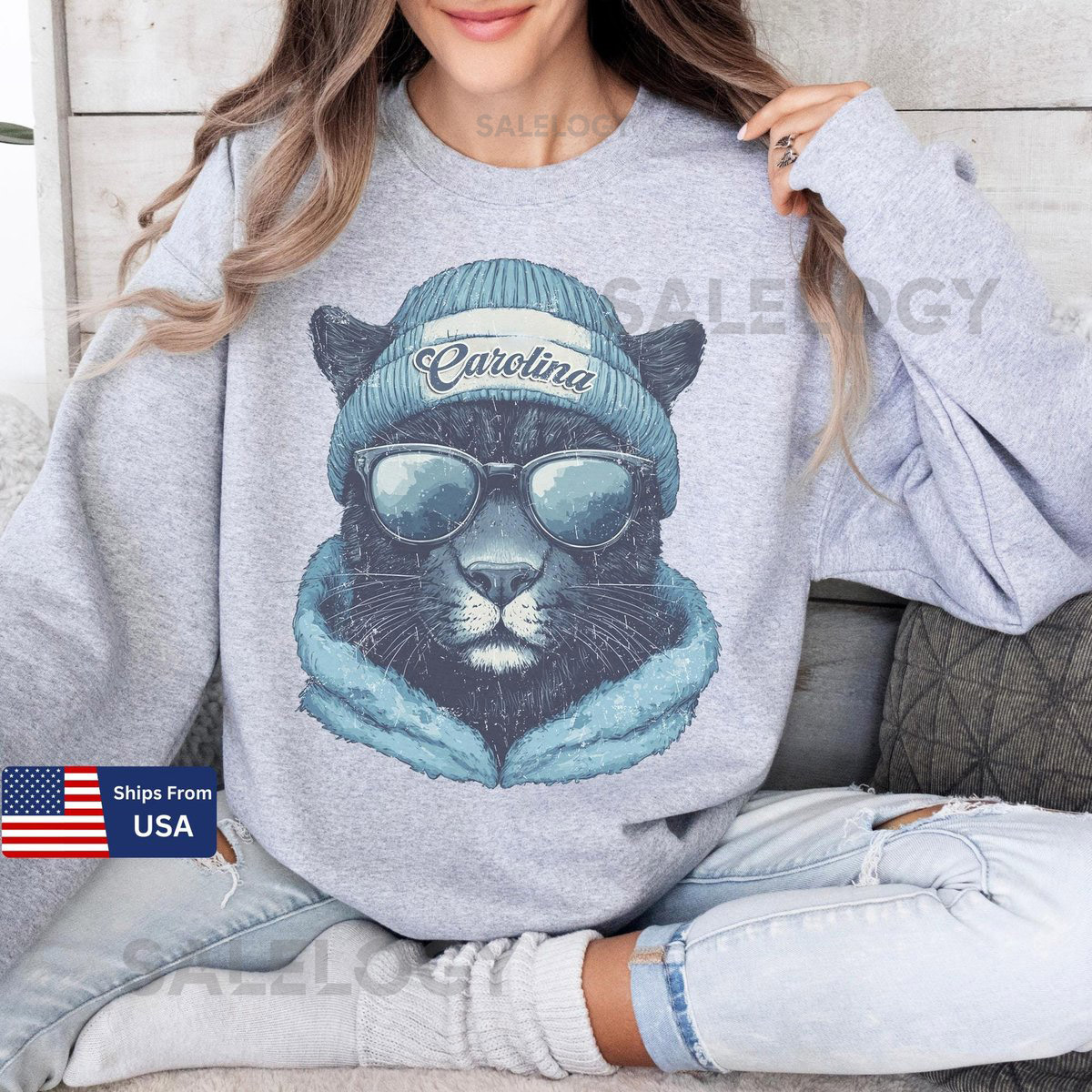 Carolina Football Crewneck Sweatshirt Vintage Sports Fan Apparel Trendy Game Day Gift Unisex Carolina Sweatshirt Carolina Football Fan_321