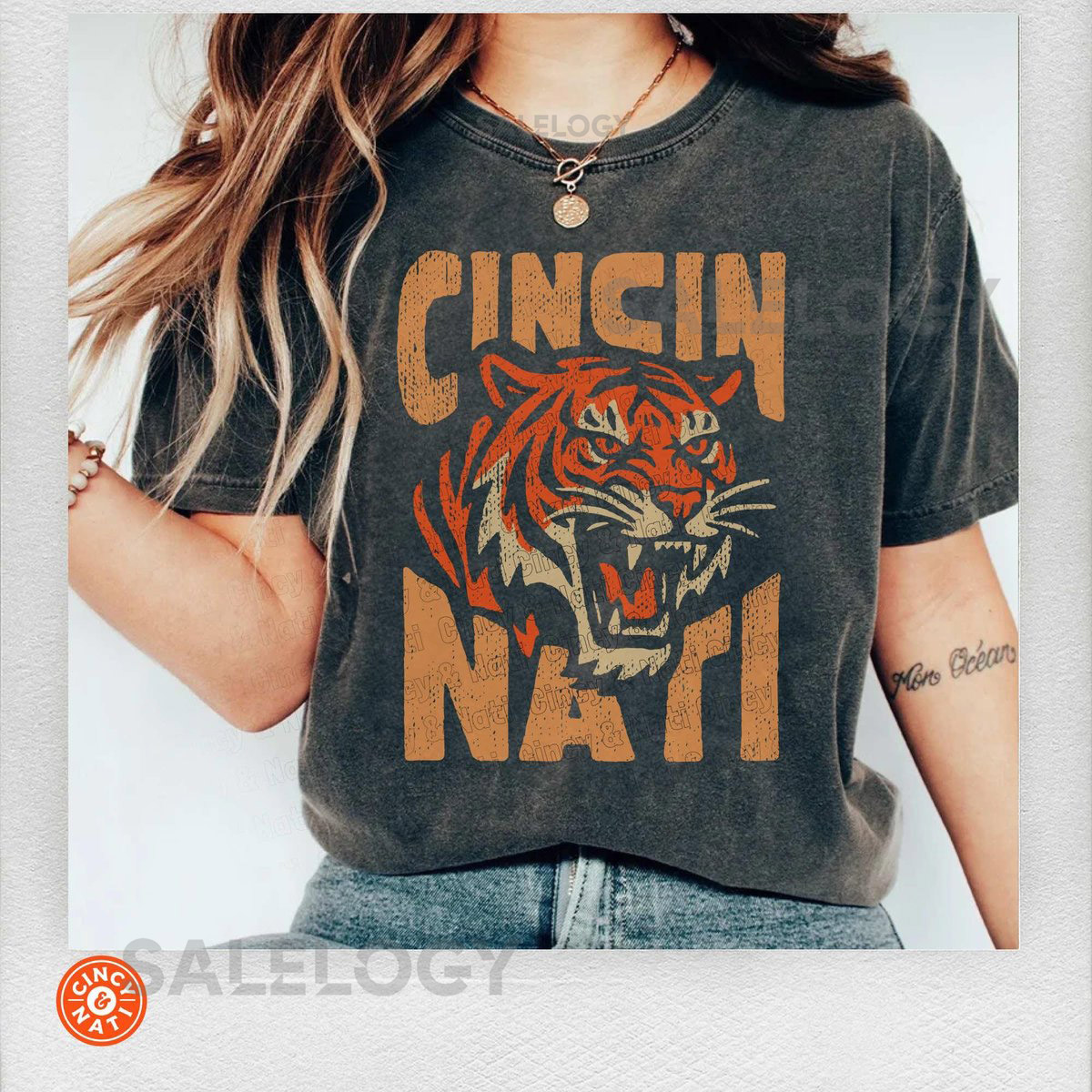Cincinnati Football Fan T-Shirt Comfort Colors Game Day Tee_527