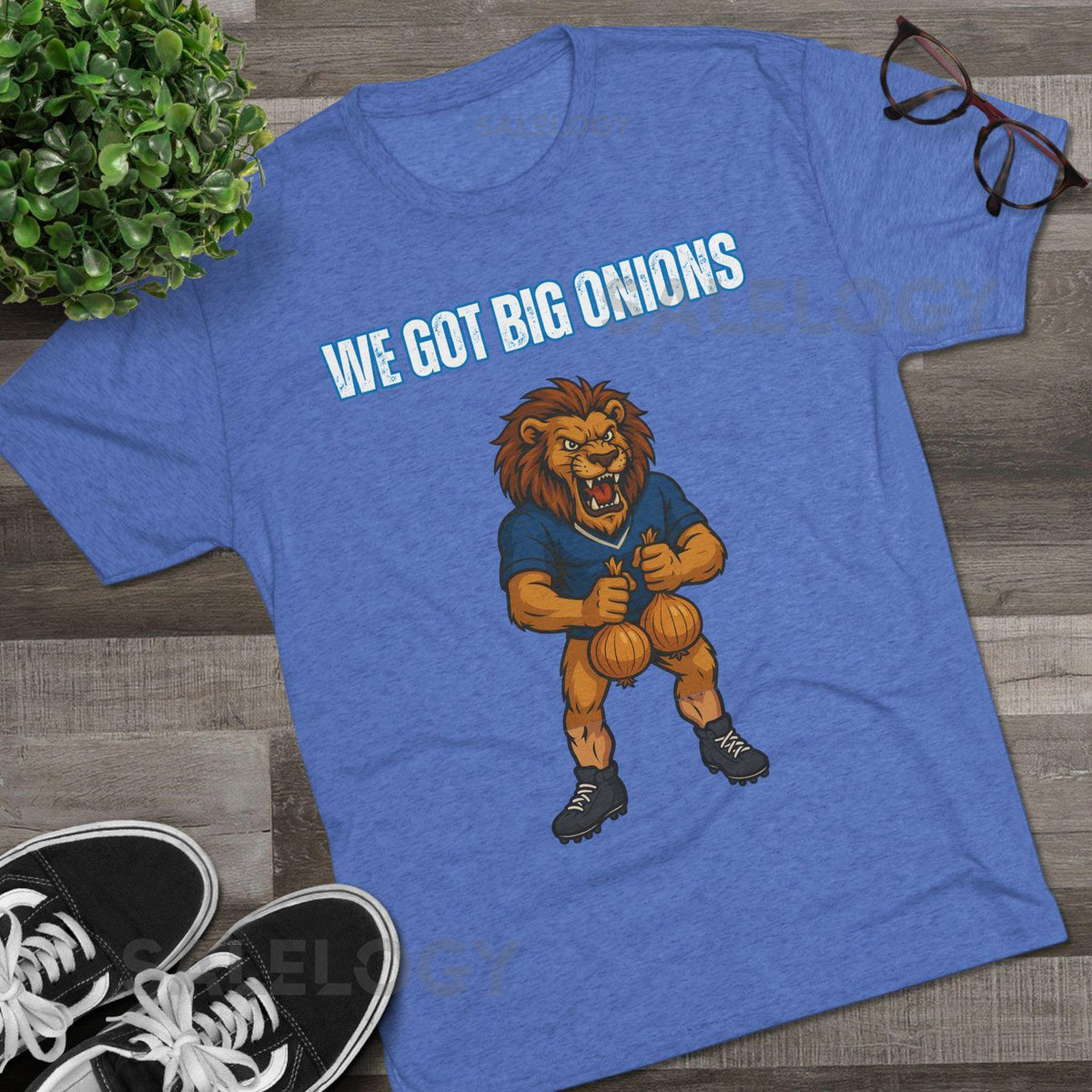 We Got Big Onions Tee Detroit Lions Fan Tri-Blend Shirt_761