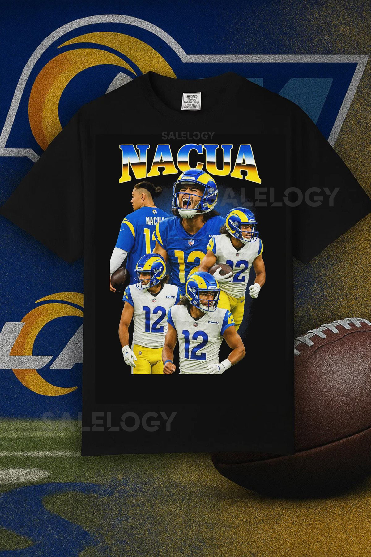 Puka Nacua Bootleg Shirt Vintage LA Football Tee Retro Football Fan Gift_667