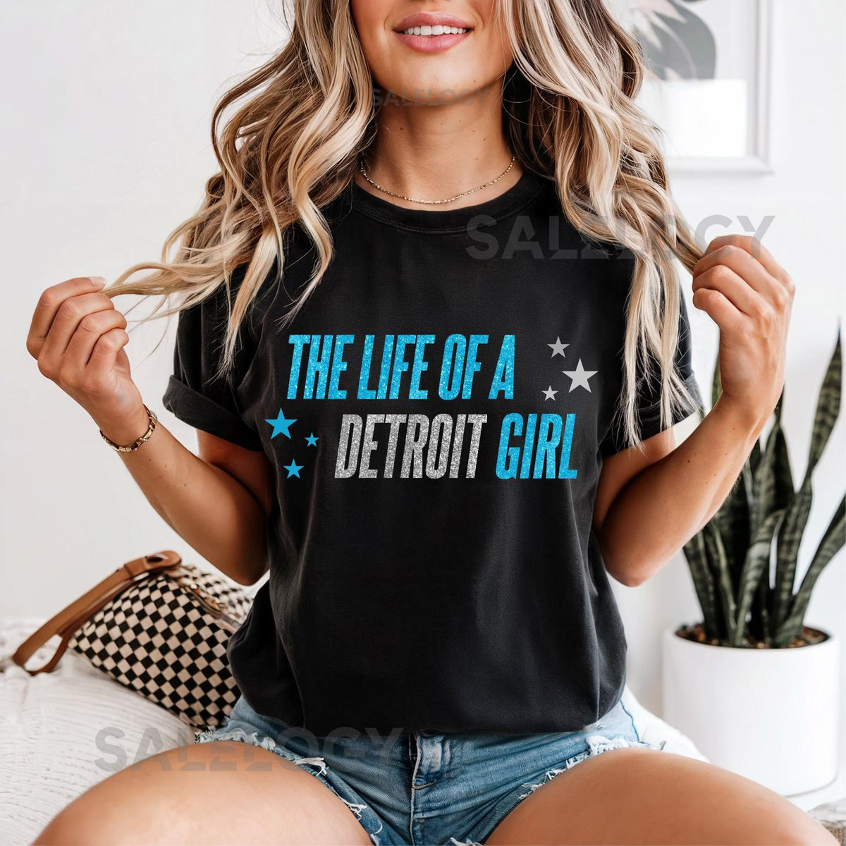 Life of a Detroit Girl- Detroit Football- Comfort Colors shirt_547
