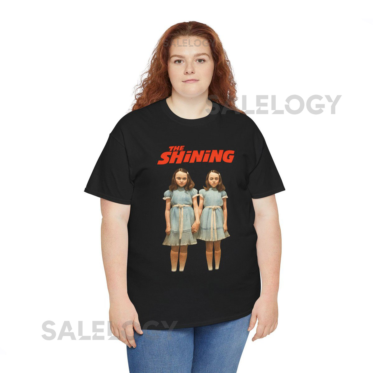 Creepy Twins Halloween T-Shirt Retro Horror The Shining Theme_96