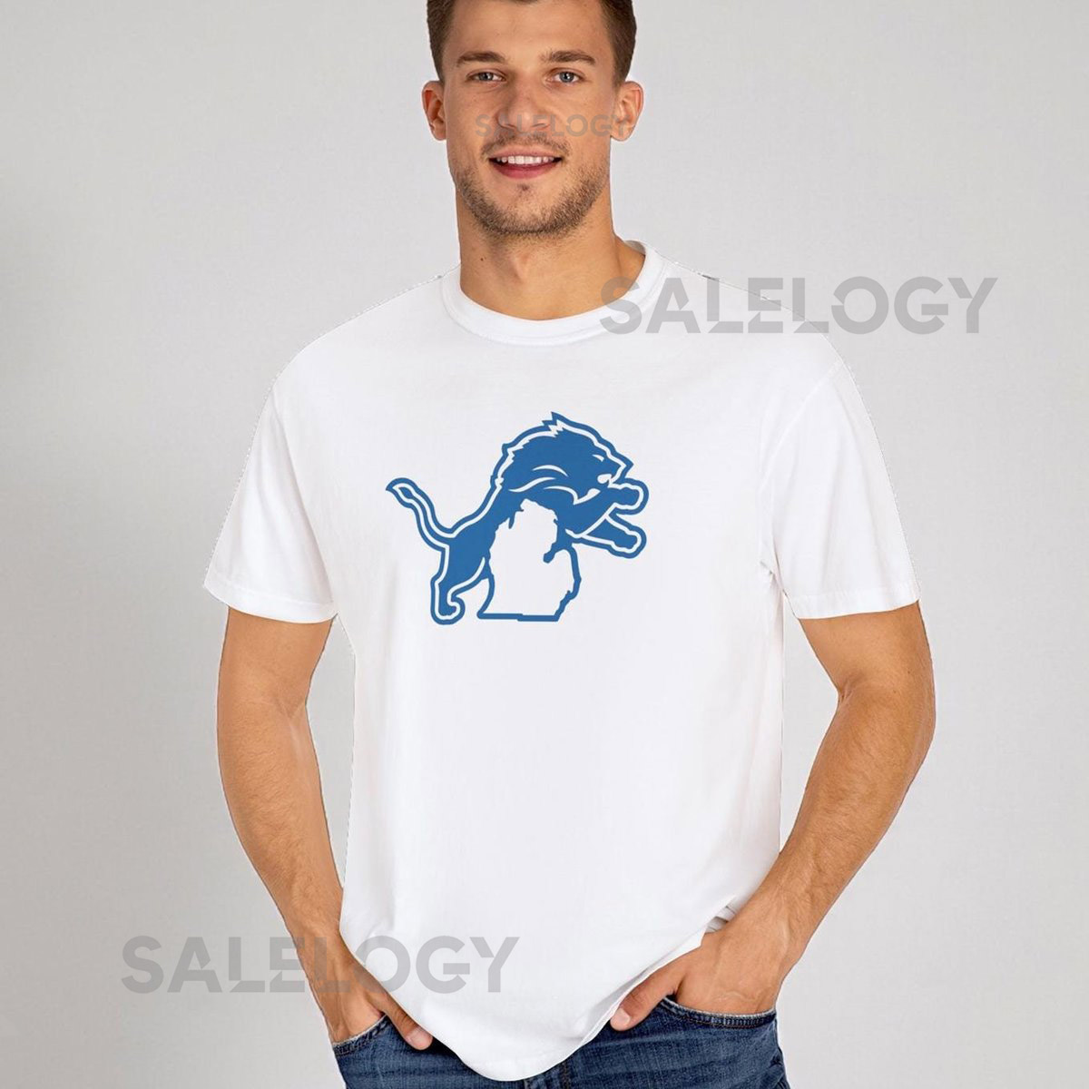 Lions Michigan Mitten Comfort Colors Tshirt Detroit Football T-Shirt Michigan Mitten Shirt Lions Football Fan Tee Detroit Lions Gifts_565