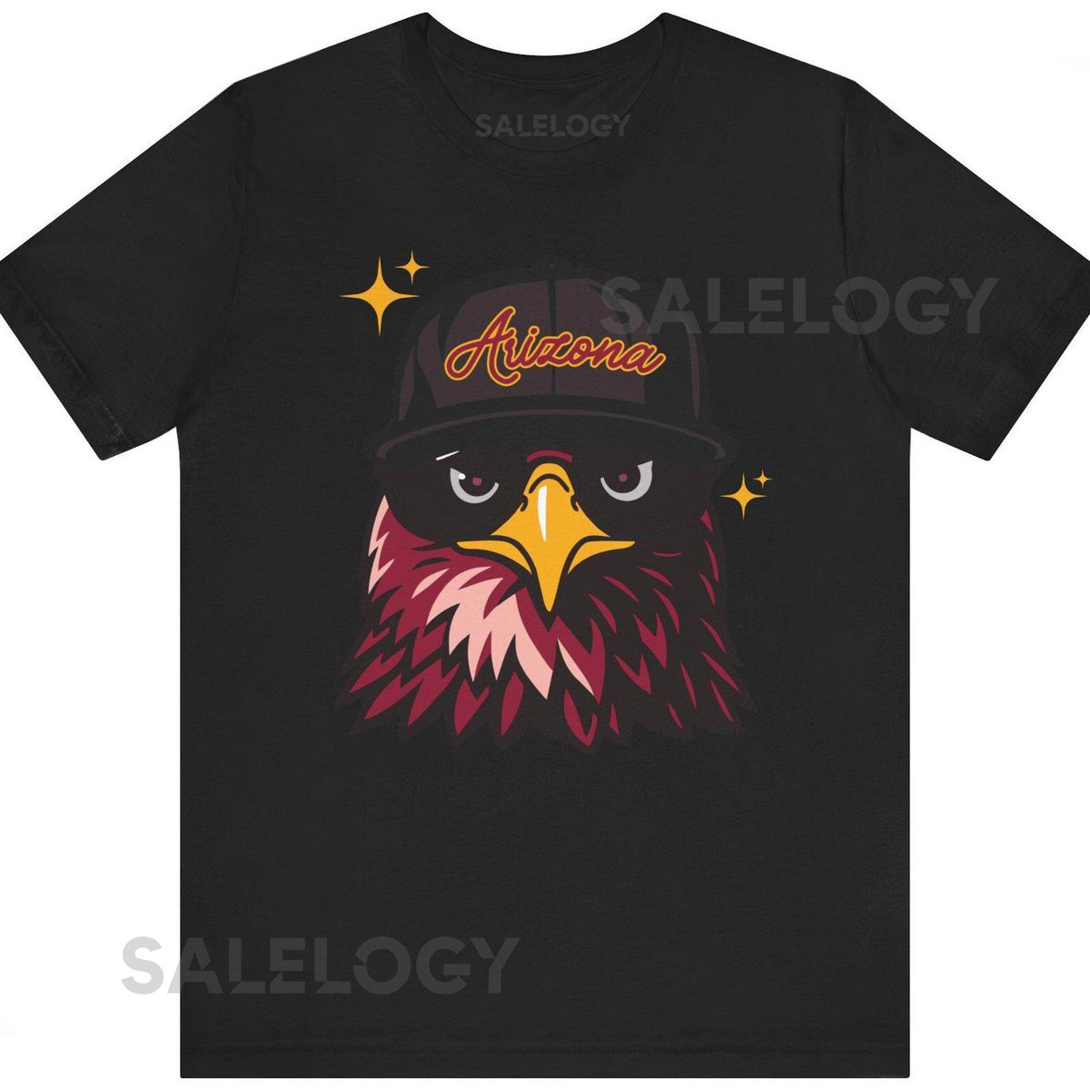 Arizona Football Fan Tee Trendy Red Cardinal With Hat Graphic T-Shirt_66