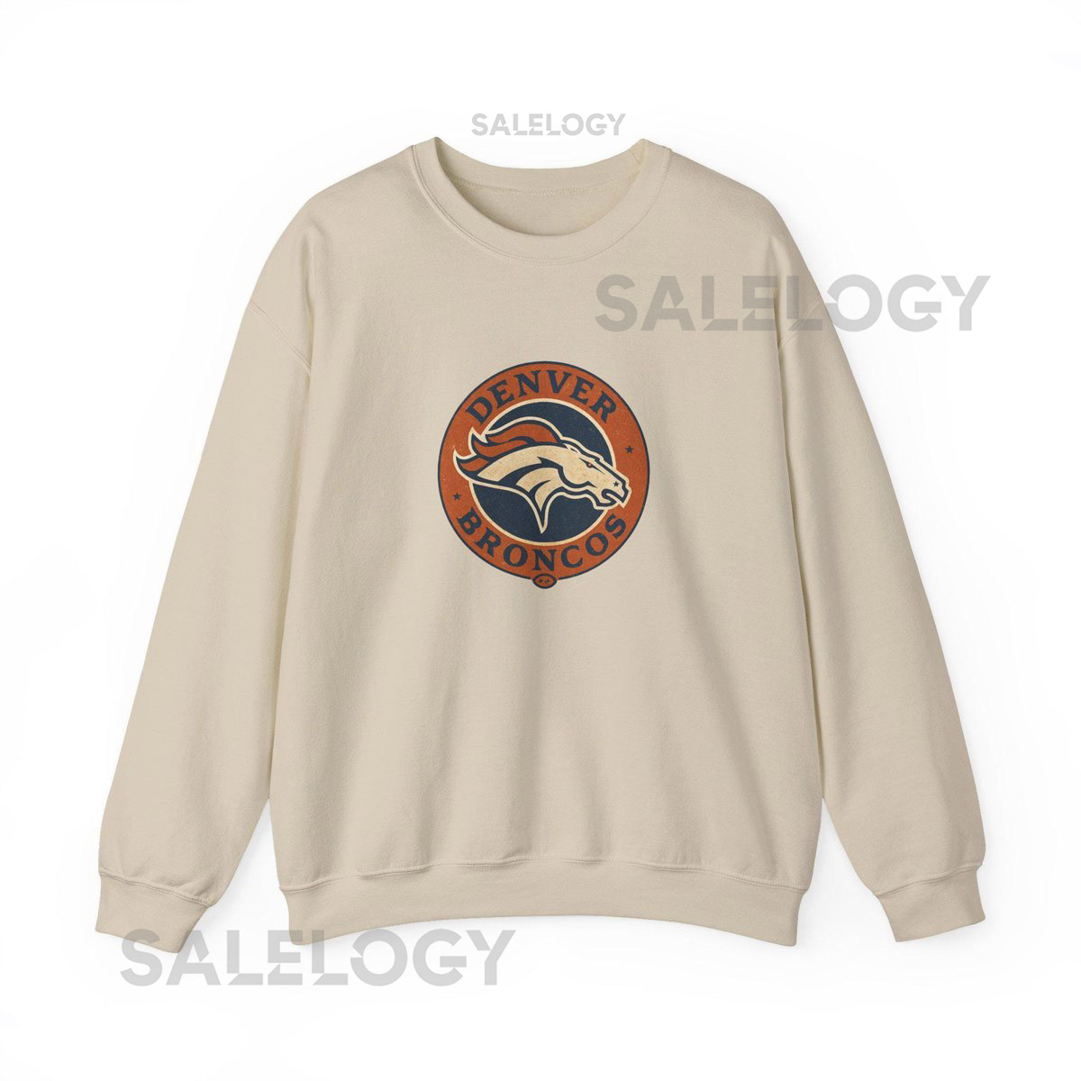 Denver Broncos Heavy Blend Crewneck Sweatshirt Casual Sports Wear Game Day Apparel Team Merchandise_304