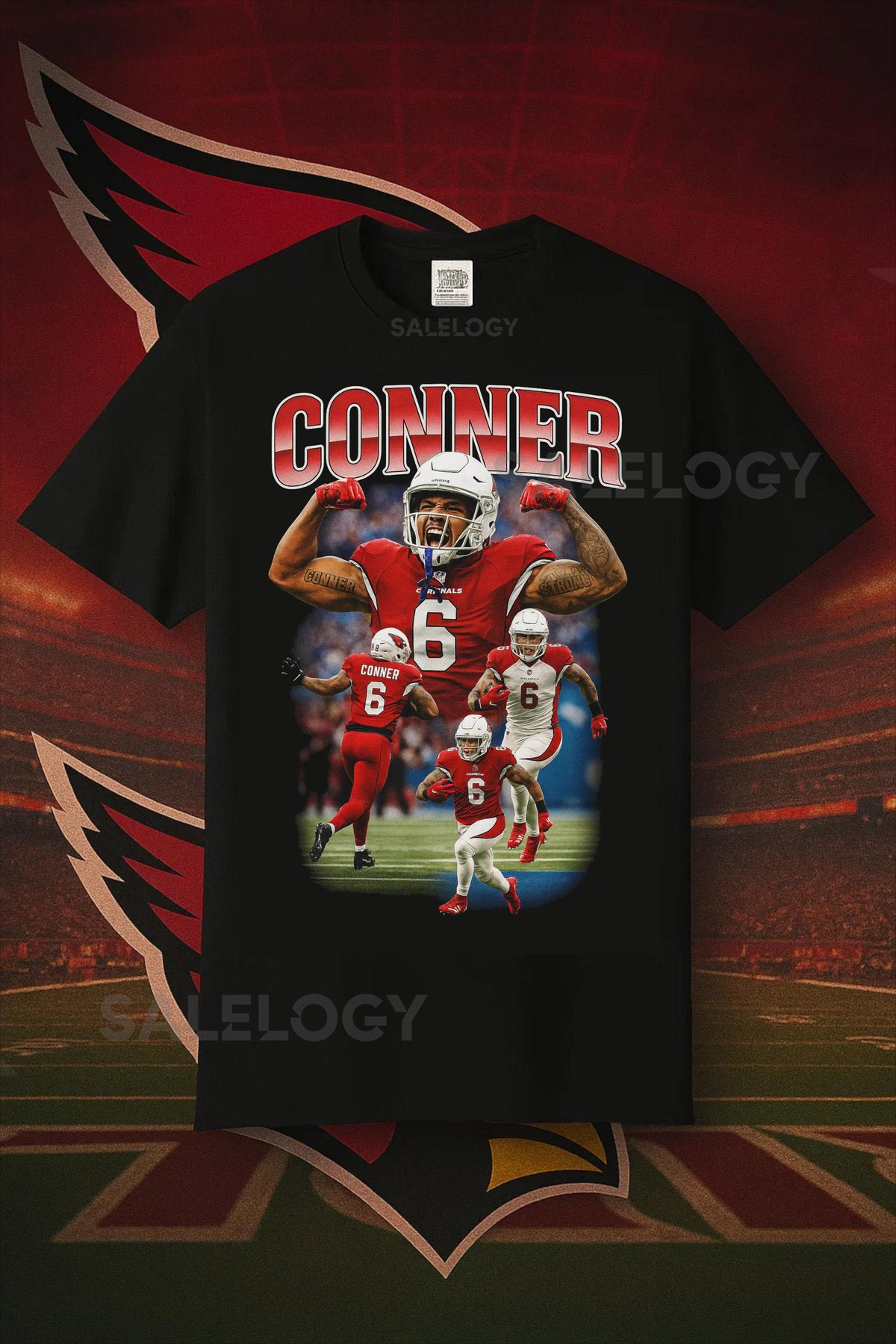 James Conner Bootleg Shirt Arizona Cardinals Retro NFL Graphic Tee_690