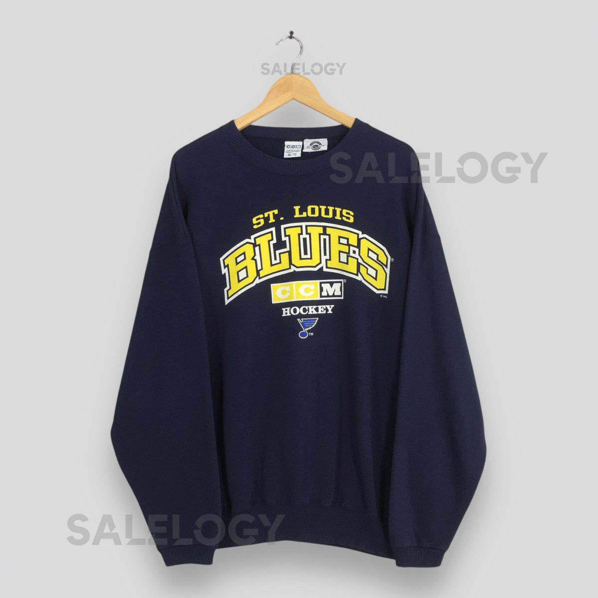Vintage 90s St. Louis Blues NHL Sweatshirt XLarge St. Louis Blues CCM Hockey Printed Crewneck St. Louis Blues Sweater Louis Blues Jumper XL_698
