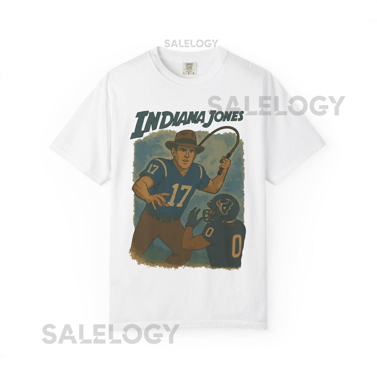 Vintage Style Daniel Jones Indiana Jones Colts T-Shirt Retro Football Fa_1025