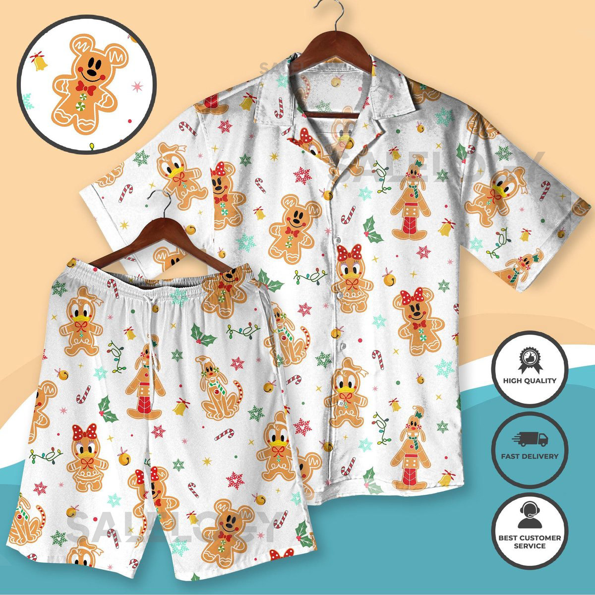 Mickey and Friends Gingerbread Hawaii Shirt Christmas Shirt Mickey's Very Merry Shirt Christmas Party Holiday Hawaiian Tee Xmas Gifts_130