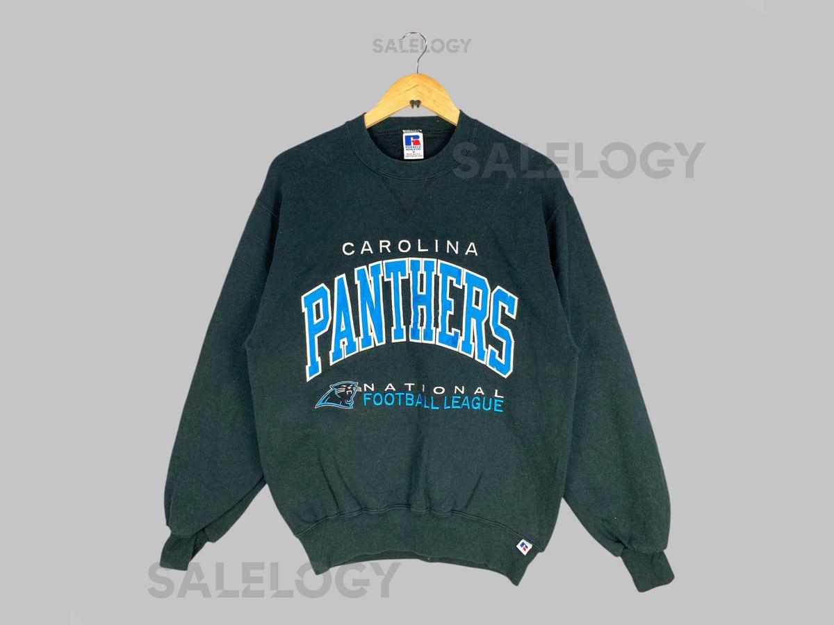 Vintage Carolina Panthers Sweatshirt NFL Football Black Crewneck M_1056