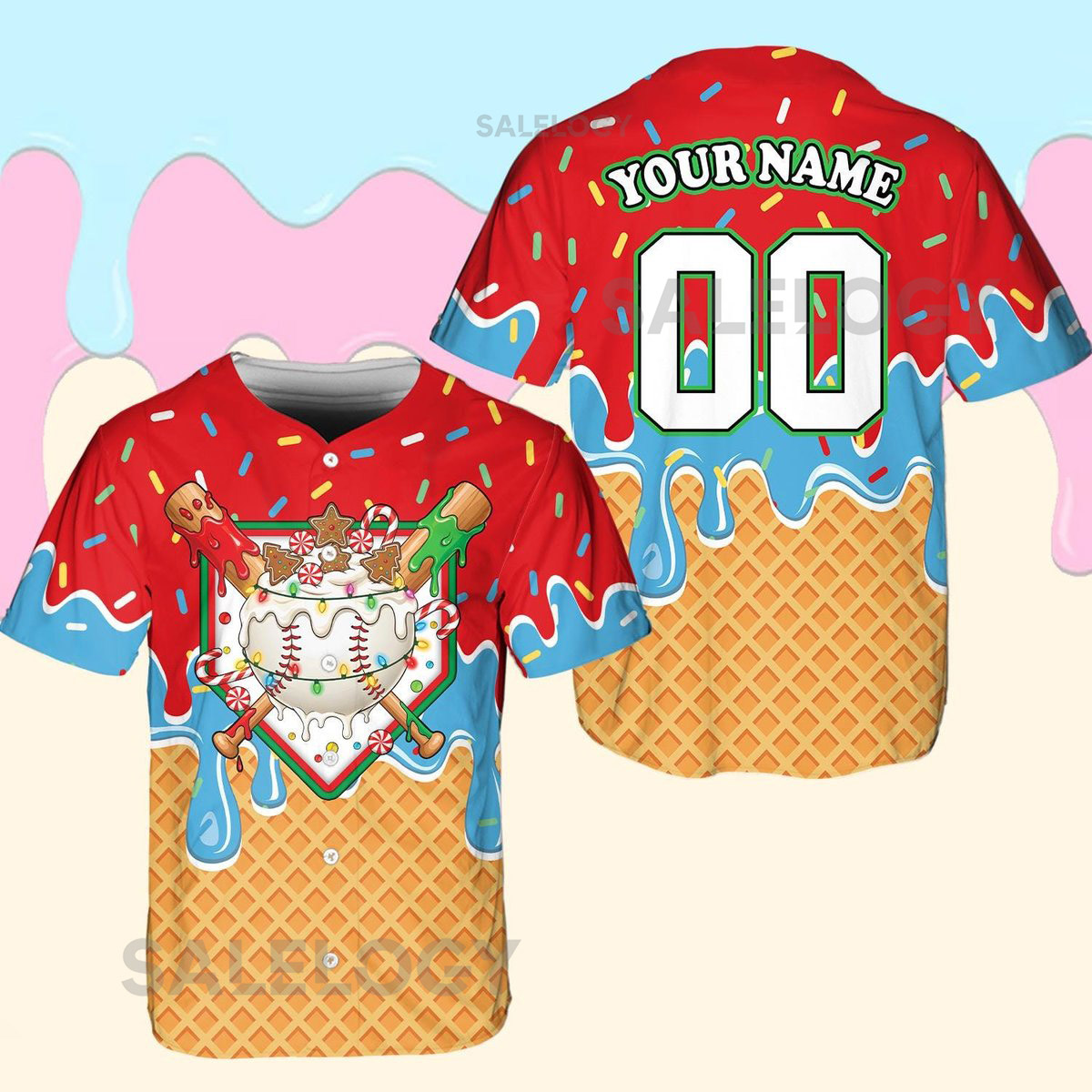 Custom Christmas Xmas Baseball Jersey Personalized Name Number Shirt Merry Family Xmas Shirt Gift Snowman Gingerbread Adult Kid Youth_3