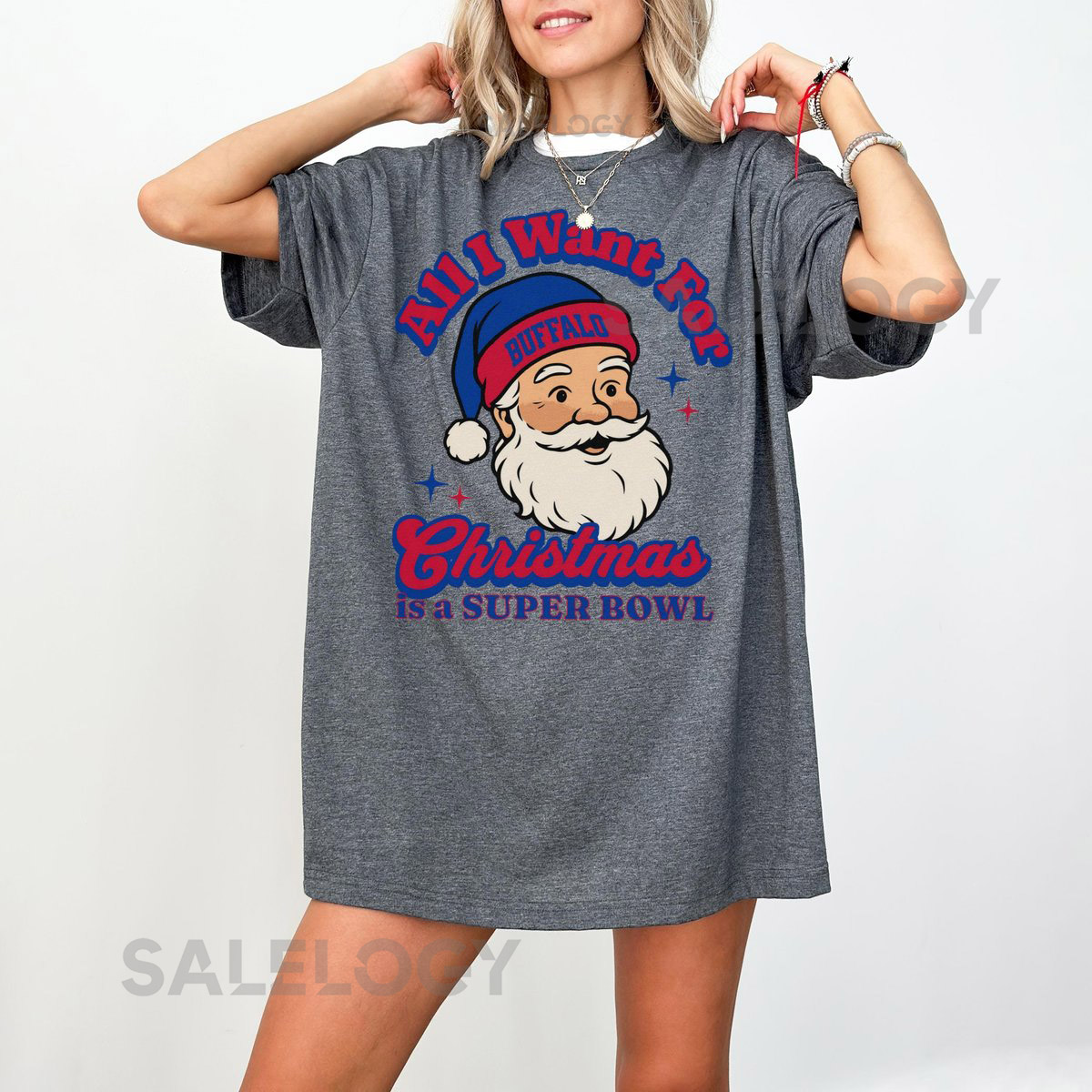 Buffalo Football Christmas Super Bowl T-Shirt Retro Bill Football Tee Holiday Football Fan Shirt Festive Sports Apparel Santa Shirt_259