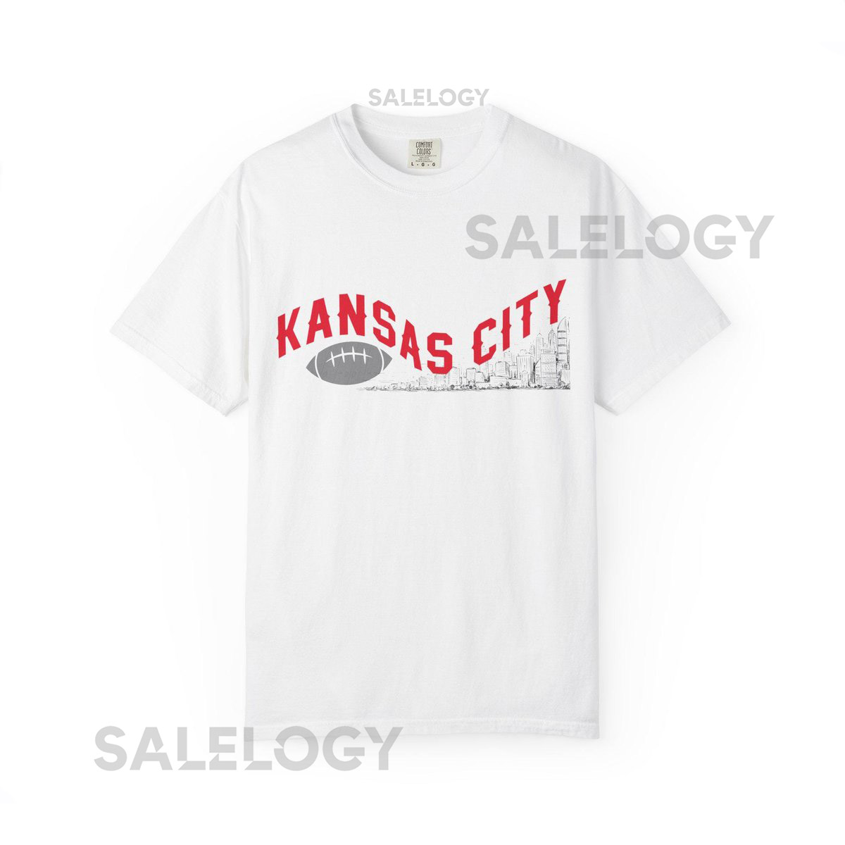 Kansas City Football Unisex Tee Garment-Dyed Comfort Colors Shirt_375