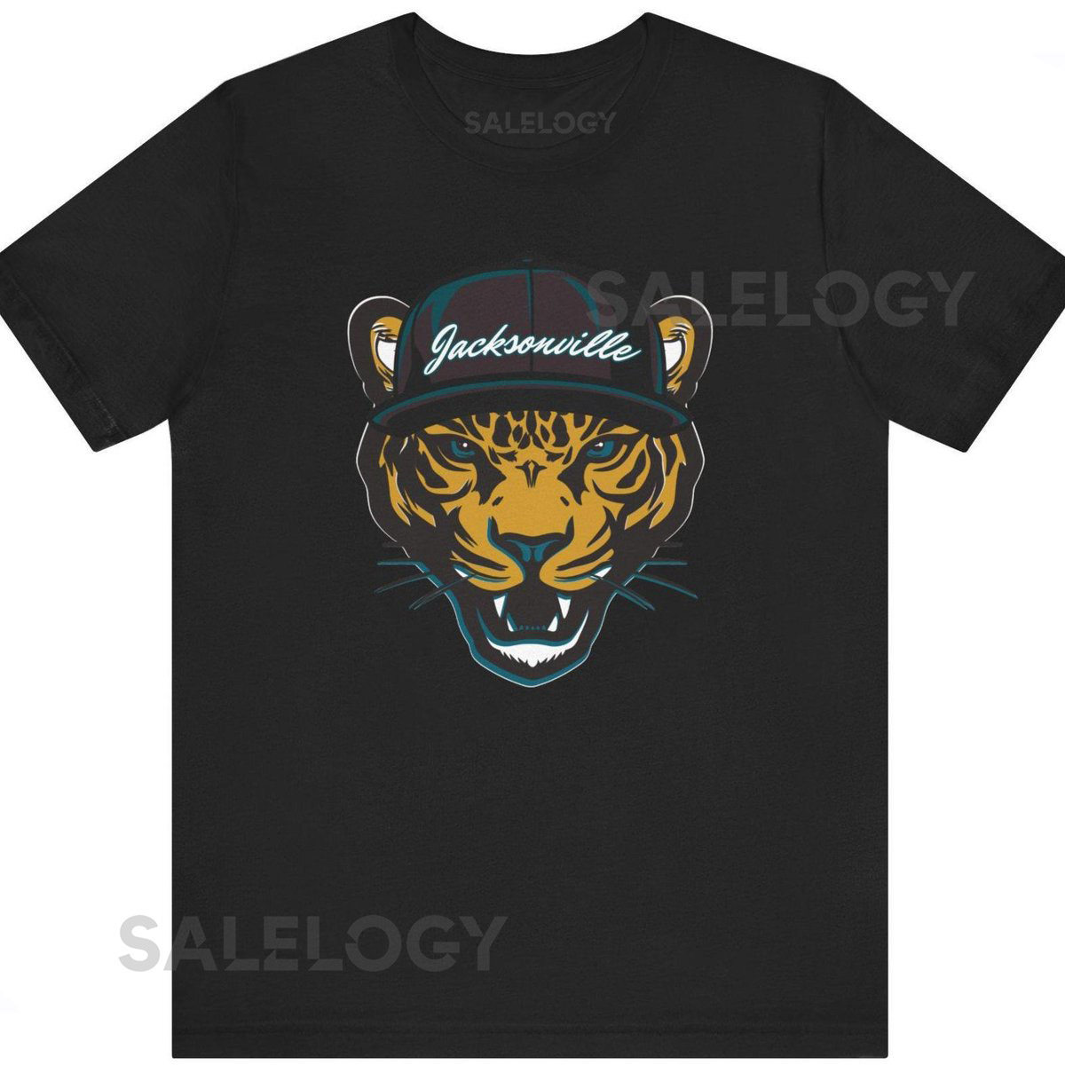 Jacksonville Football Fan Tee Trendy Jaguar With Hat T_593