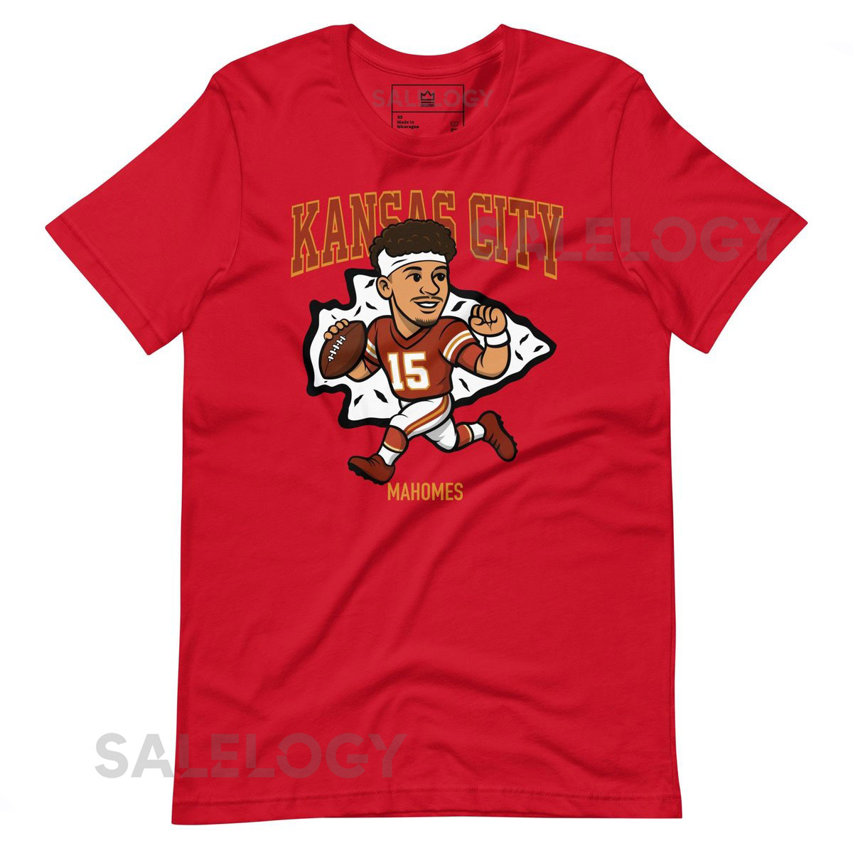 Patrick Mahomes Cartoon T-Shirt Kansas City Chiefs Football Tee_645