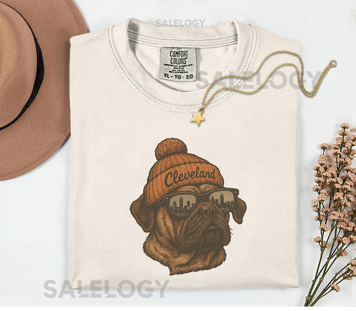 Comfort Colors Cleveland Football Shirt Browns Skyline Mascot Tee Game Day Fan T-Shirt_366