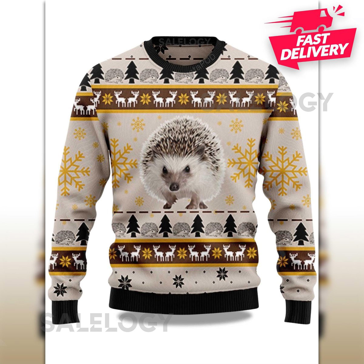 2025 Cute Hedgehog Christmas Ugly Sweater Family Matching Outfit Friends Party Hoodie Xmas Gifts funny Shirt For Dad Gift For Husband