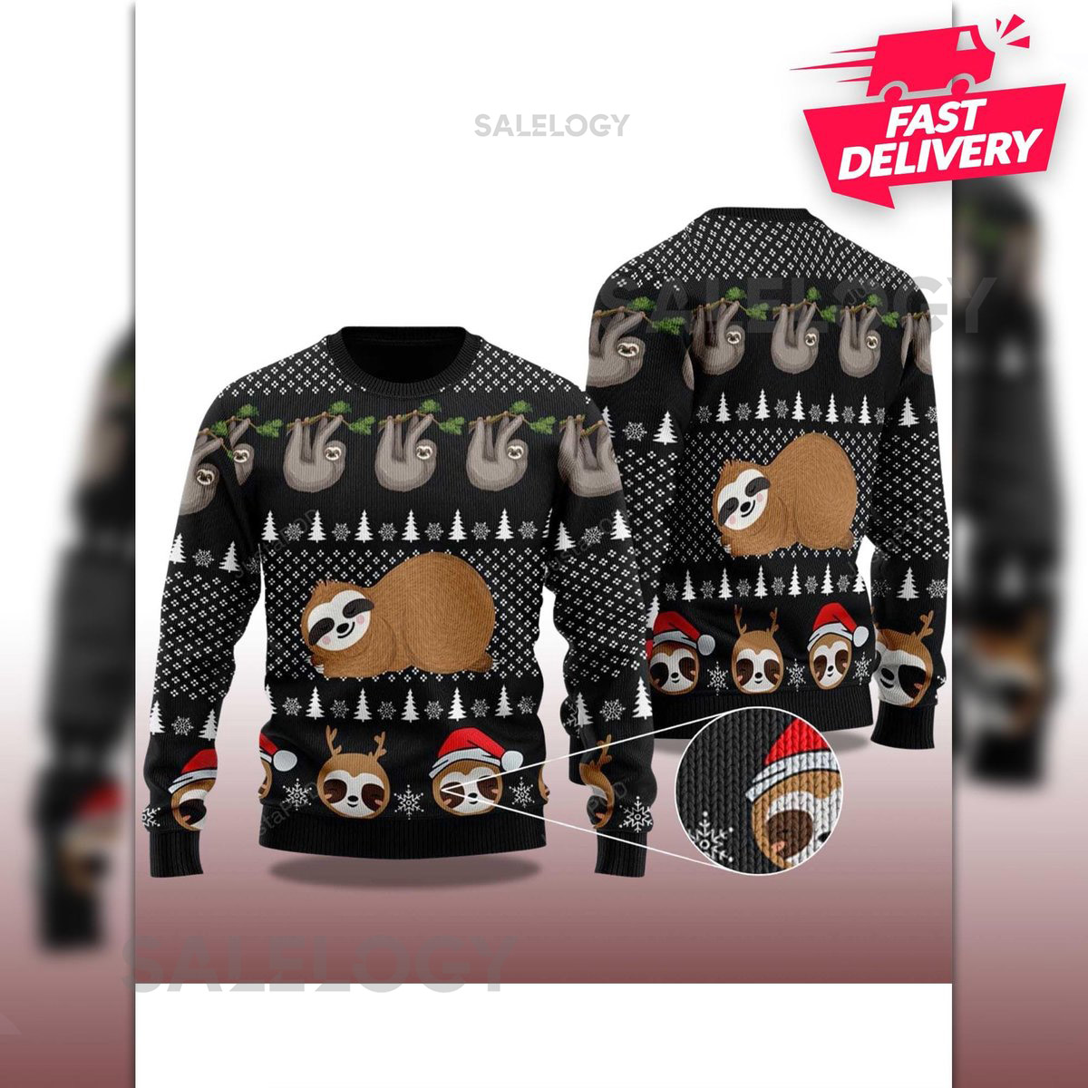 Sloth Santa Christmas Ugly Sweater Family Matching Friends Party Hoodie Xmas s funny Shirt . Xmas Sweater For Husband