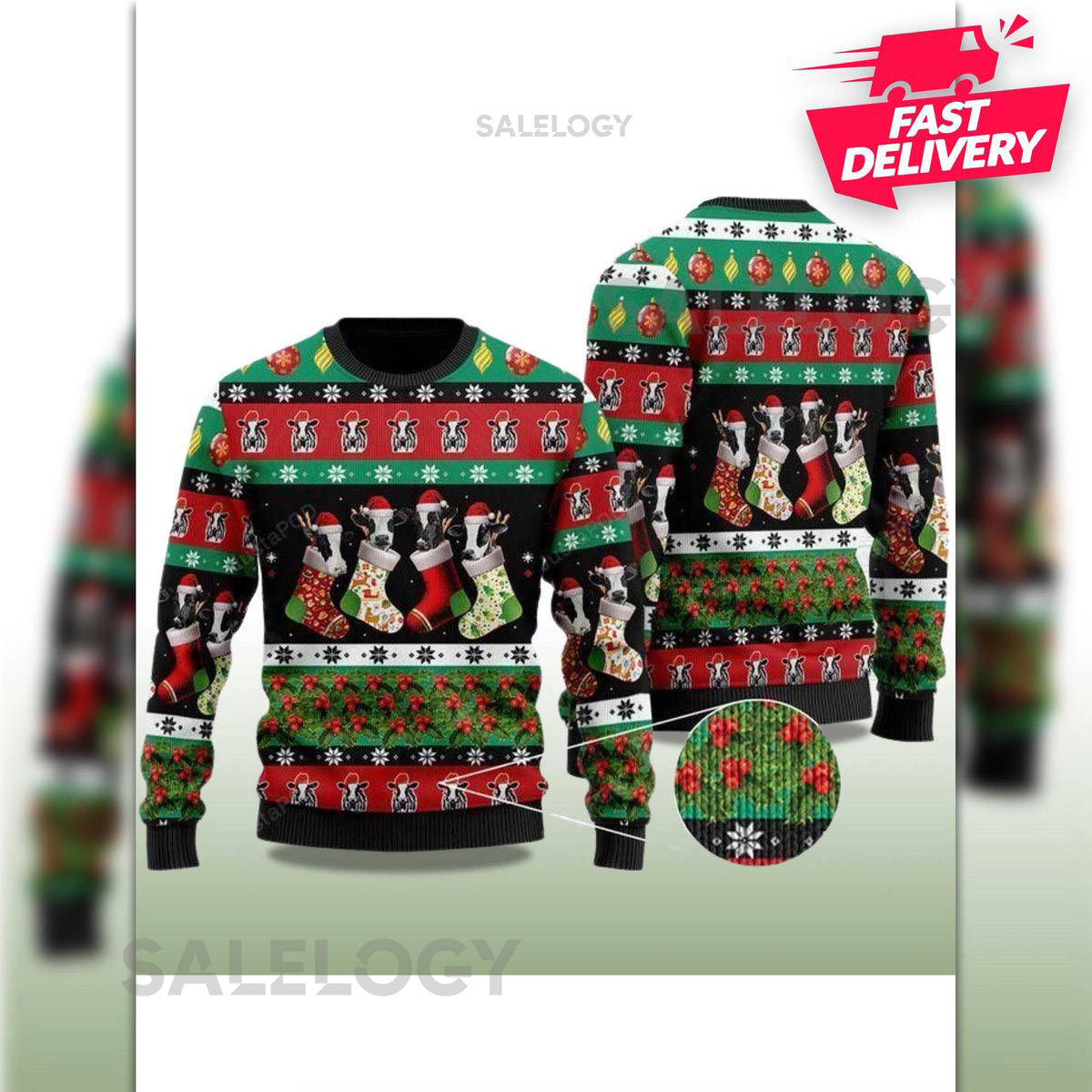 Dairy Cow Christmas Ugly Sweater Family Matching Friends Party Hoodie Xmas s funny Shirt  Sweater  For Husband