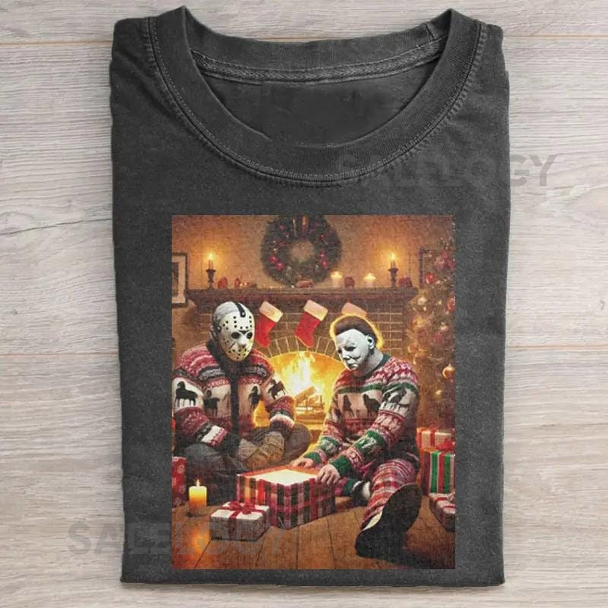 Vintage Horror Movie Christmas Shirt Jason and Myers Comfort Colors Tee_725