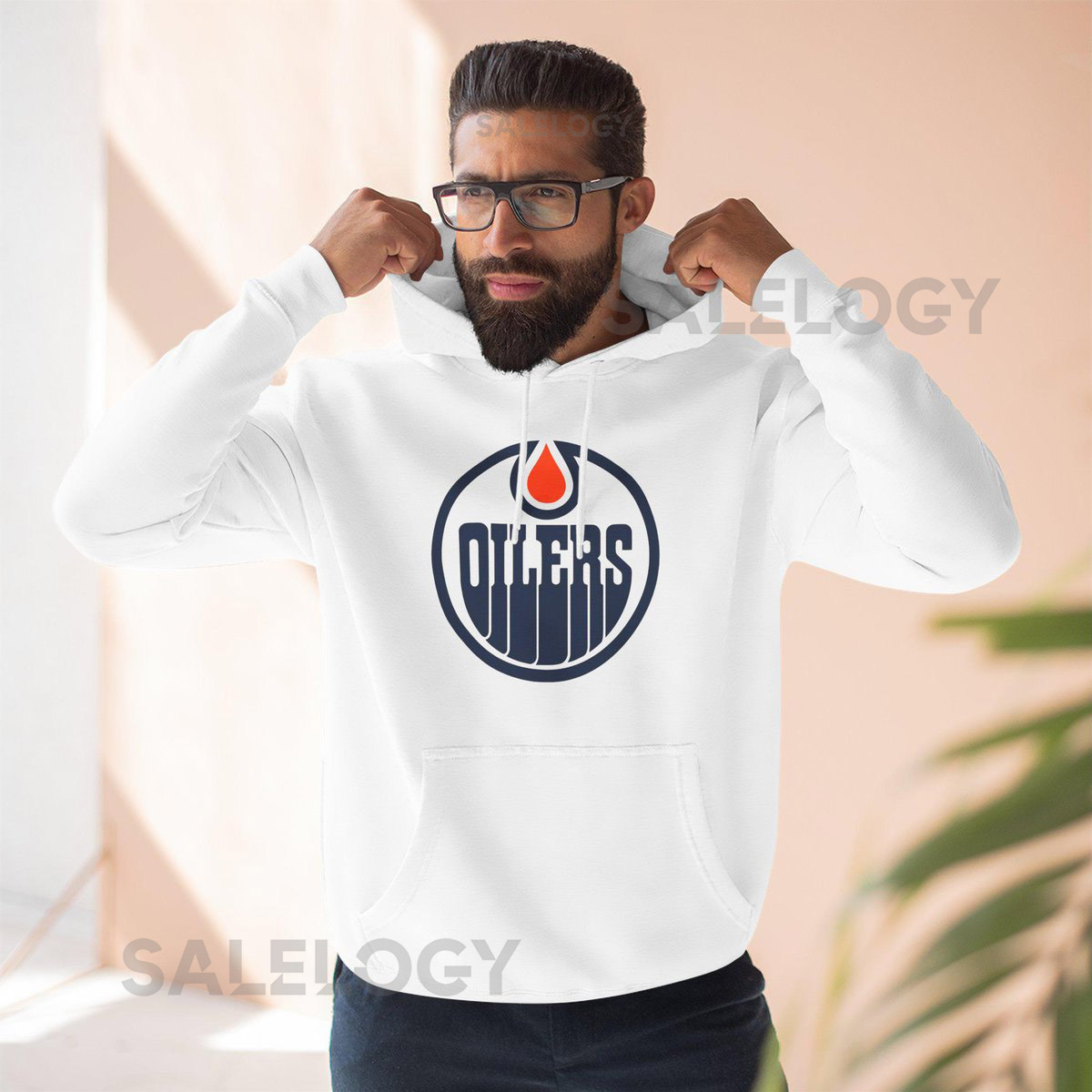 Edmonton Oilers Logo Fleece Hoodie Oiler Fan Apparel Hockey fan gift_139