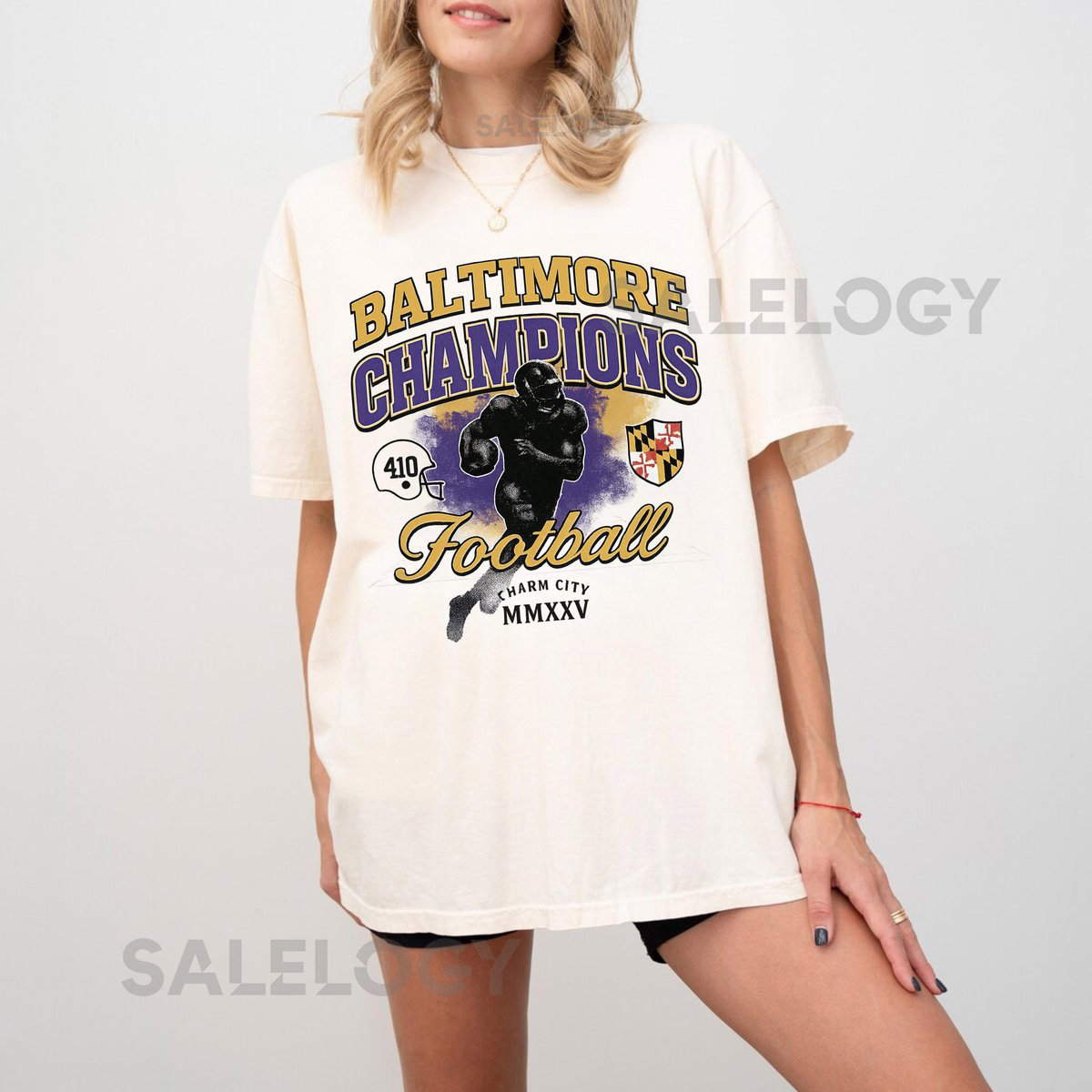 Baltimore Champions Football Tee Vintage Comfort Colors Shirt_54