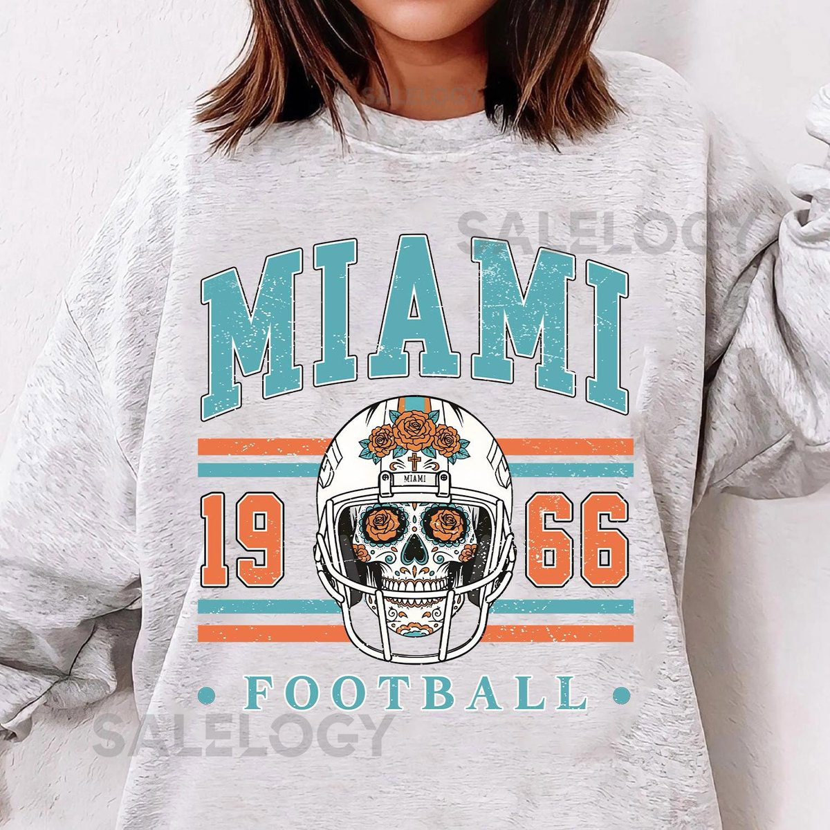 Miami Football Vintage Sweatshirt T-Shirt Retro Miami Football Crewneck Miami Dolphin Football TShirt_461