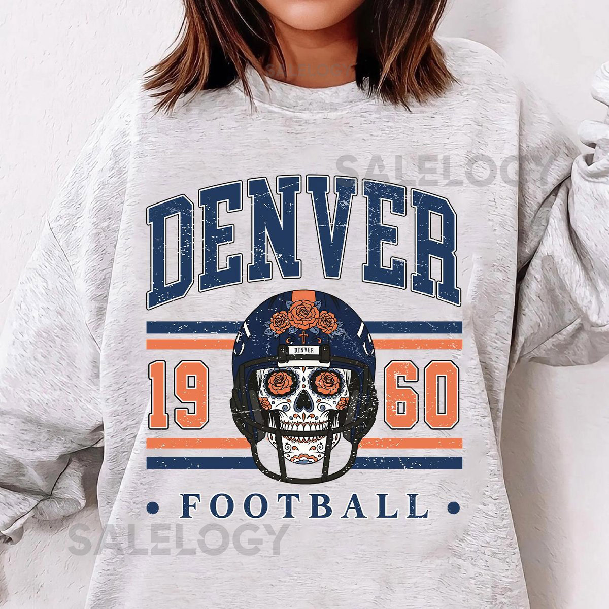 Vintage 90s Style Vintage Denver Football Style Sweatshirt Retro Denver Football Crewneck ShirtDenver Broncos Fans Gift_518