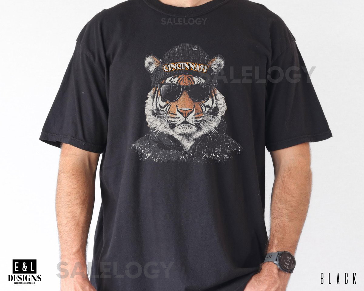 Cincinnati Football Shirt Comfort Color Tee Retro Bengals Shirt Gift For Football Fan Sports Gear Trendy Football Shirt Spirit Animal_536