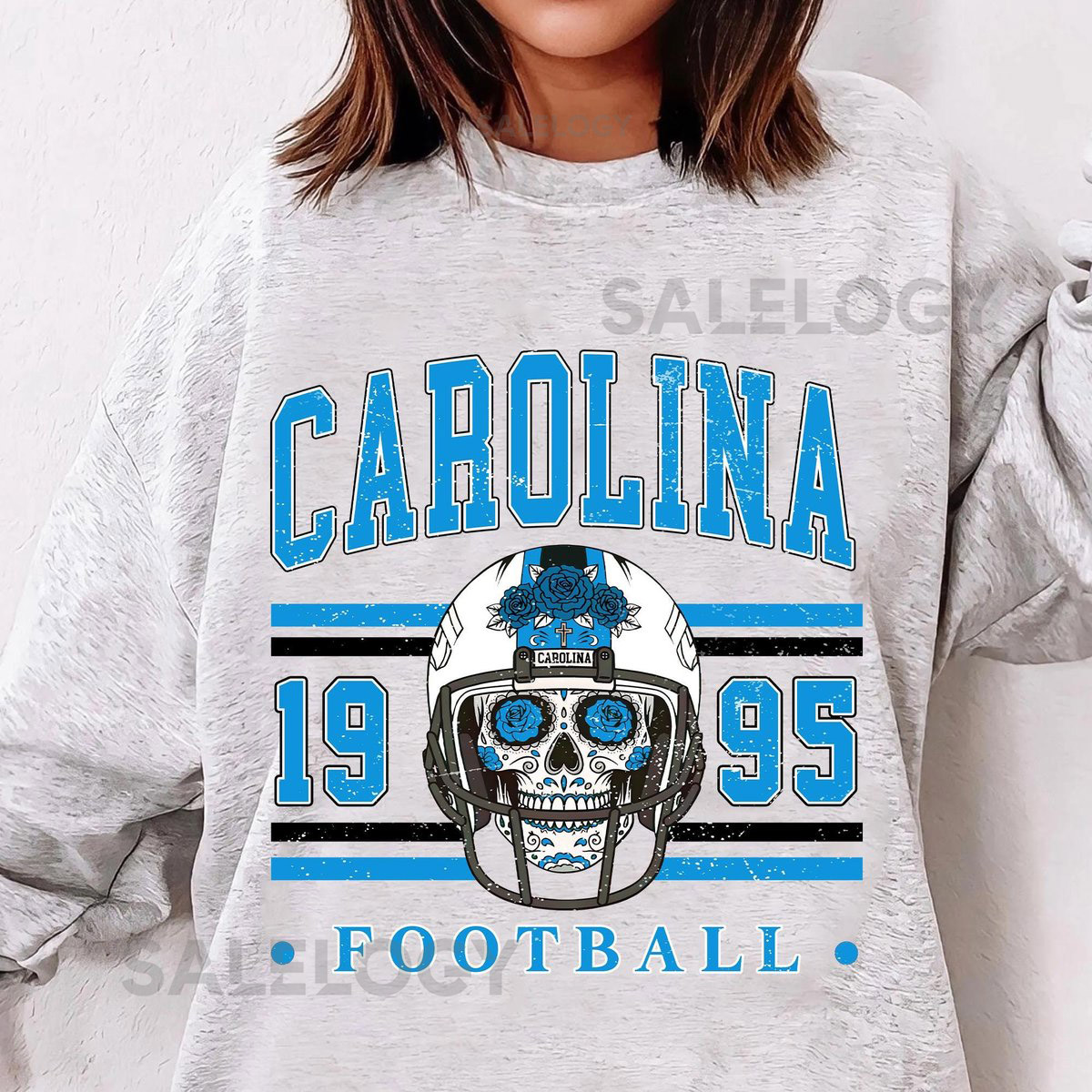 Carolina Vintage Style Comfort Colors Football T-Shirt Panther T-ShirtCarolina Football Crewneck Carolina Football T-Shirt_415